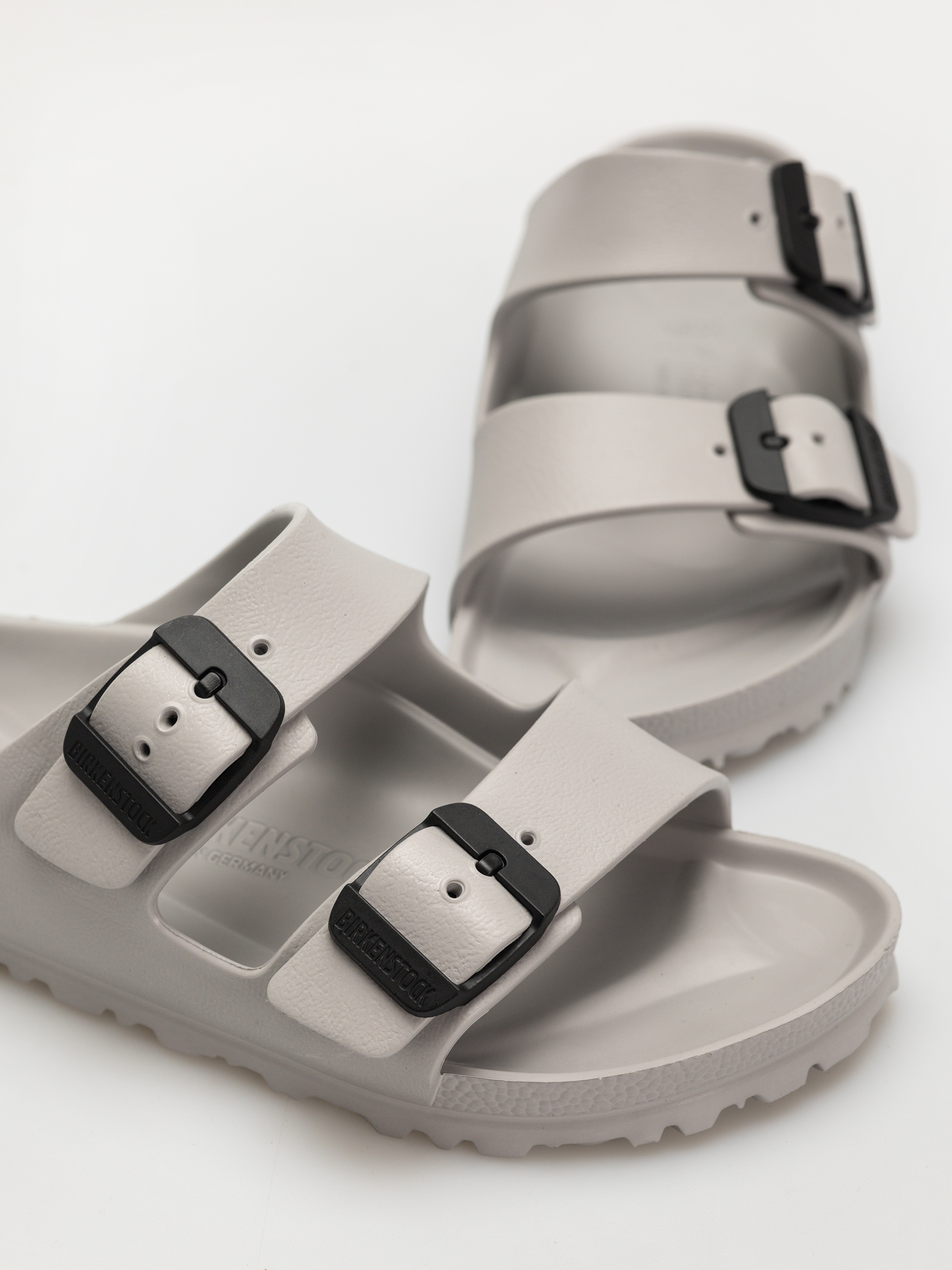 Шльопанці Birkenstock Arizona Stealth Buckle EVA Narrow Wmn (stone coin/black)
