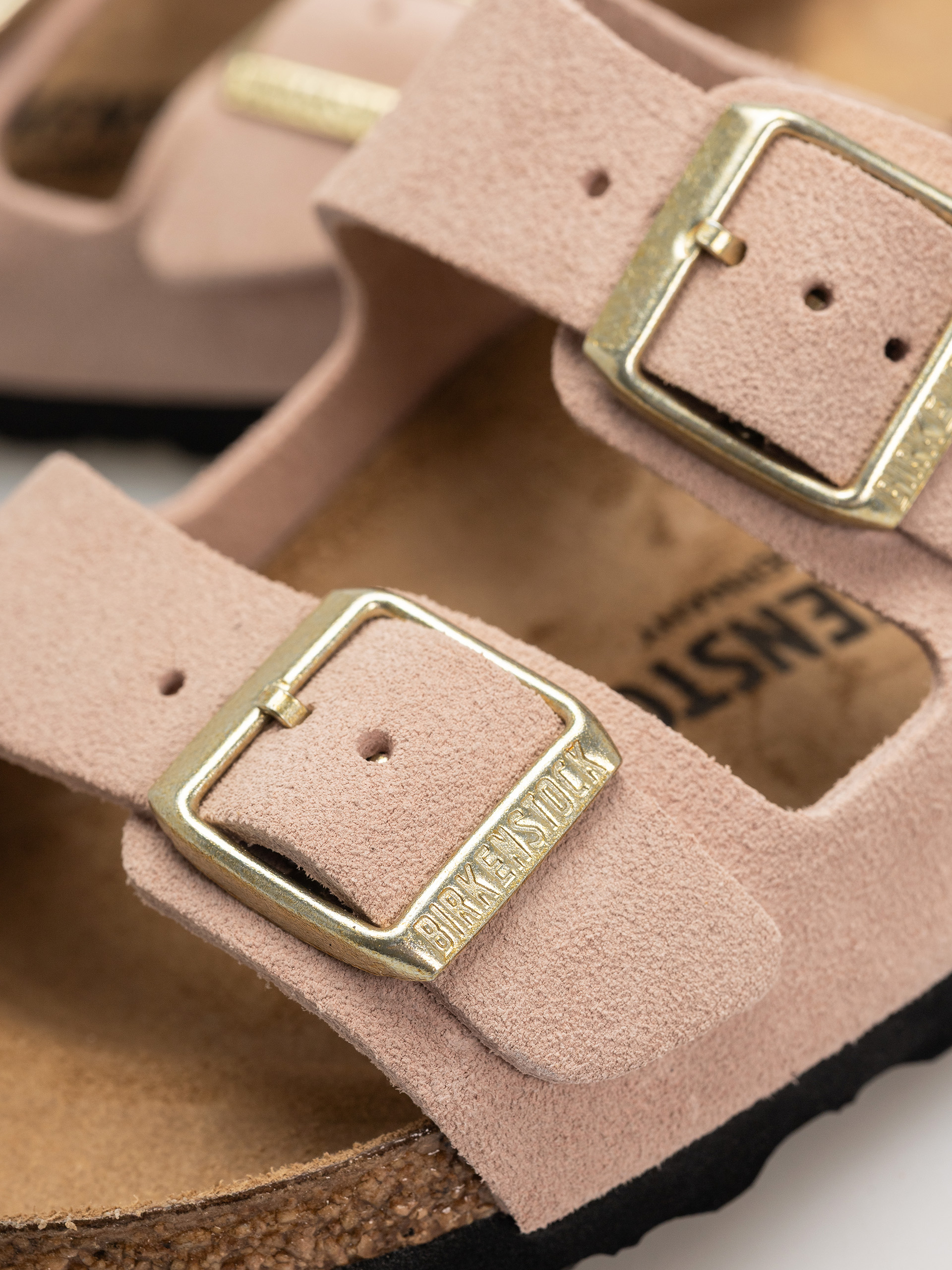 Шльопанці Birkenstock Arizona Suede Leather Narrow Wmn (light rose)