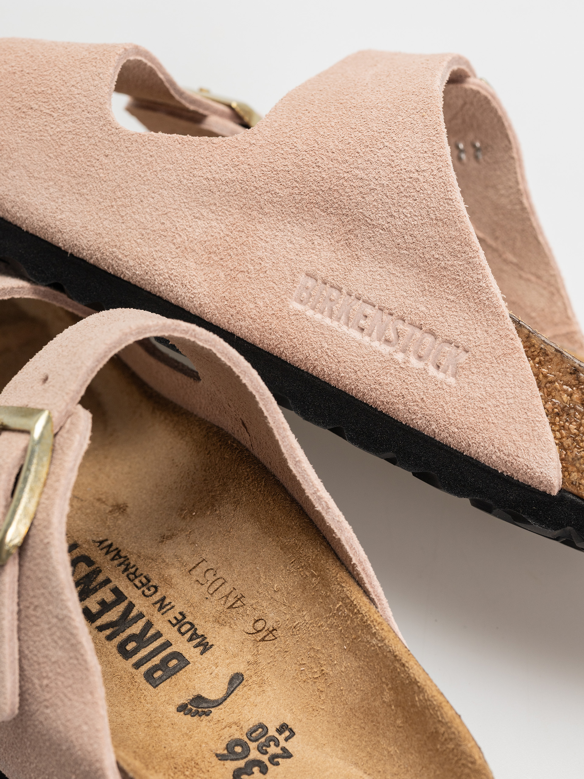 Шльопанці Birkenstock Arizona Suede Leather Narrow Wmn (light rose)