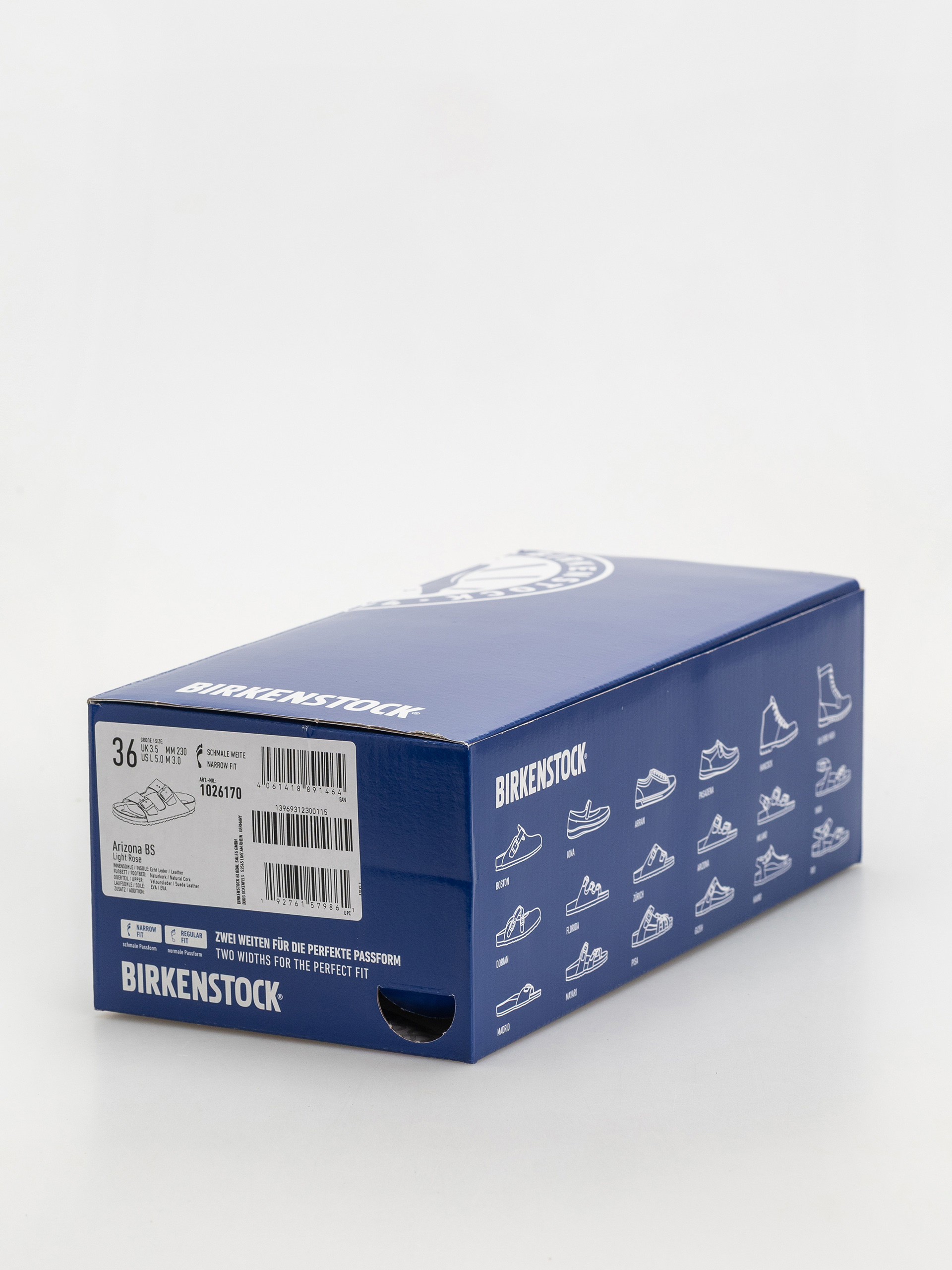 Шльопанці Birkenstock Arizona Suede Leather Narrow Wmn (light rose)