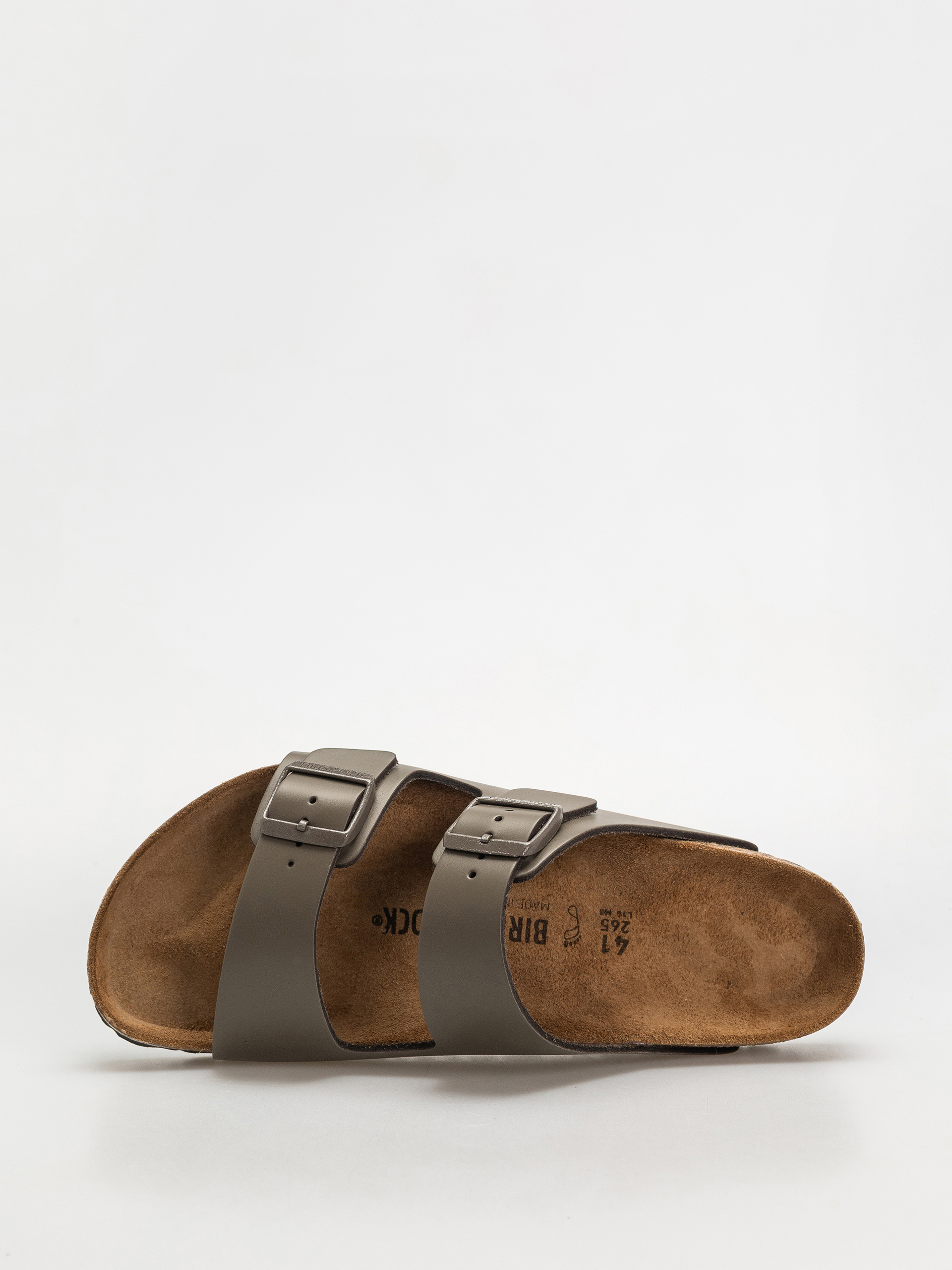 Шльопанці Birkenstock Arizona Natural Leather Regular (concrete gray)