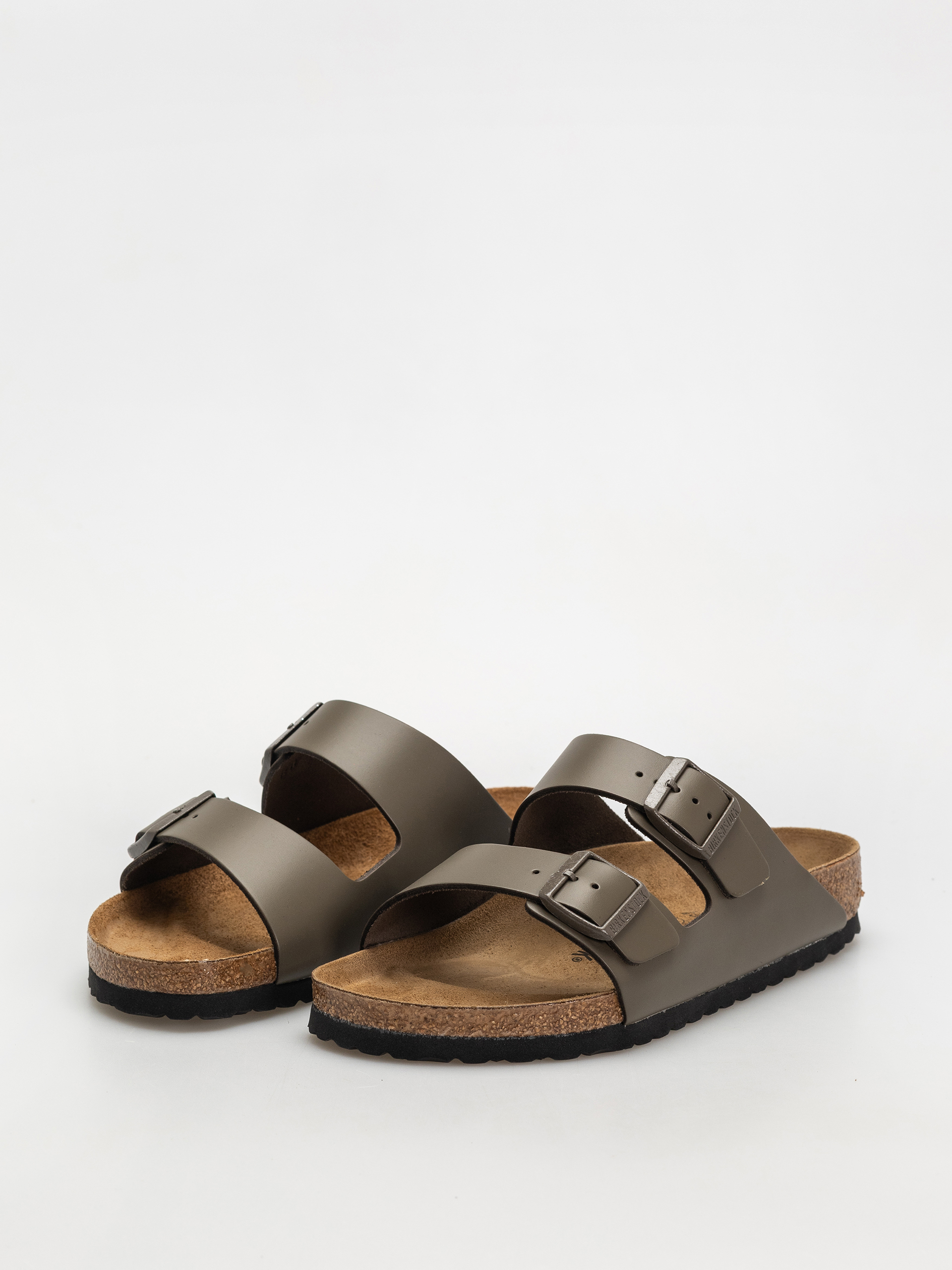 Шльопанці Birkenstock Arizona Natural Leather Regular (concrete gray)