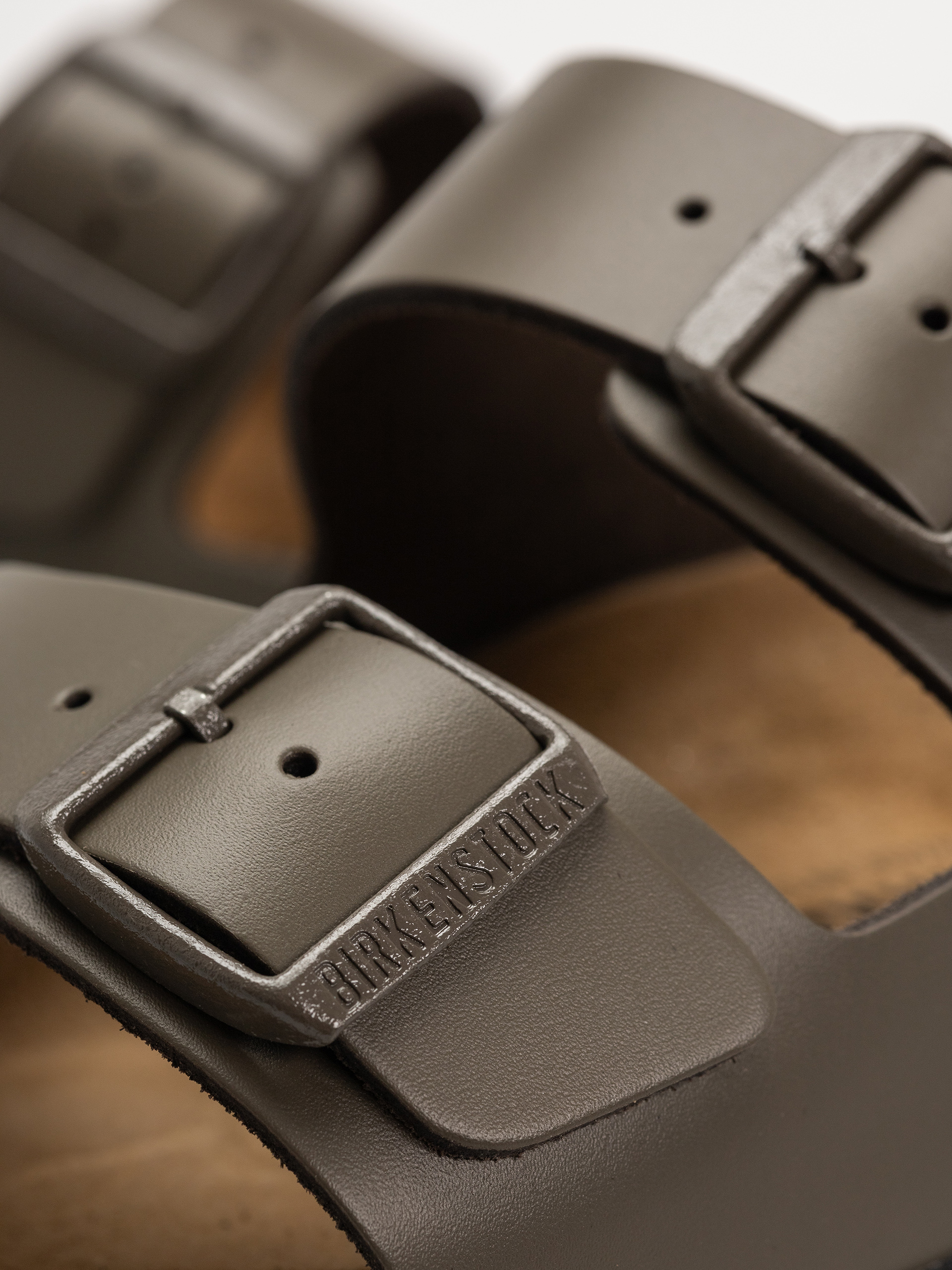 Шльопанці Birkenstock Arizona Natural Leather Regular (concrete gray)