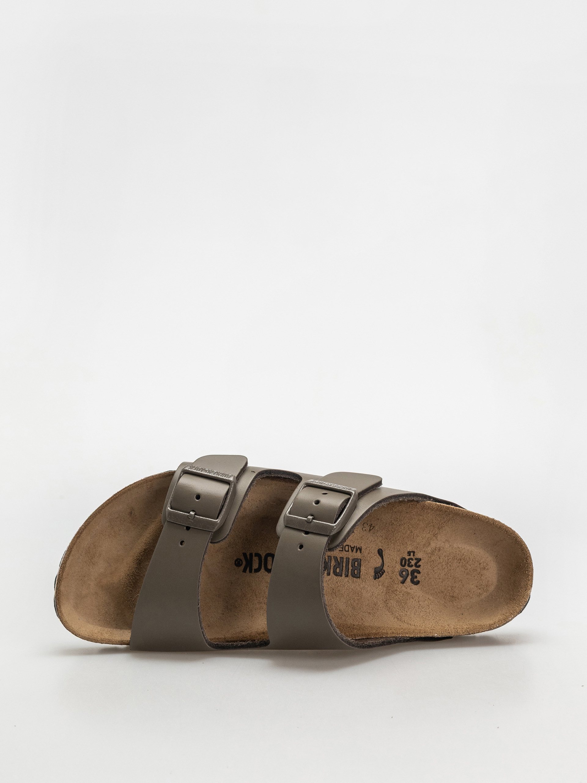Шльопанці Birkenstock Arizona Natural Leather Narrow Wmn (concrete gray)