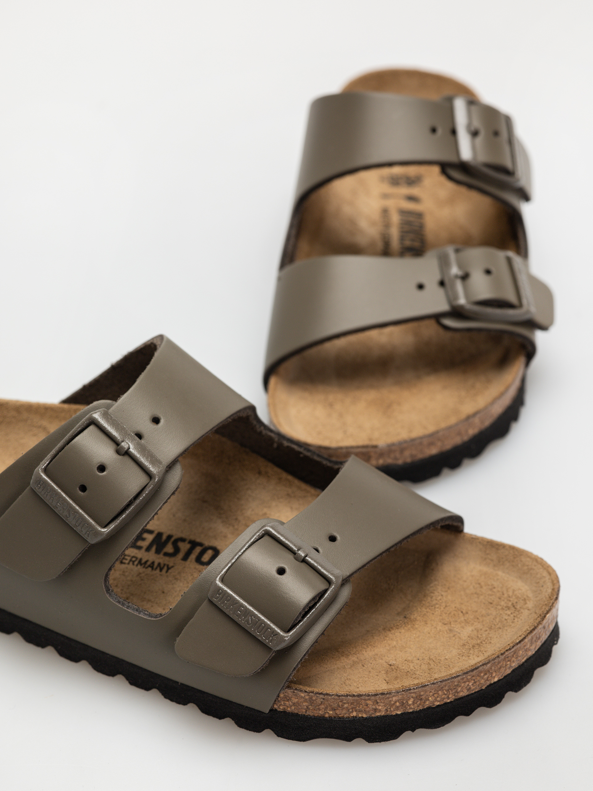 Шльопанці Birkenstock Arizona Natural Leather Narrow Wmn (concrete gray)