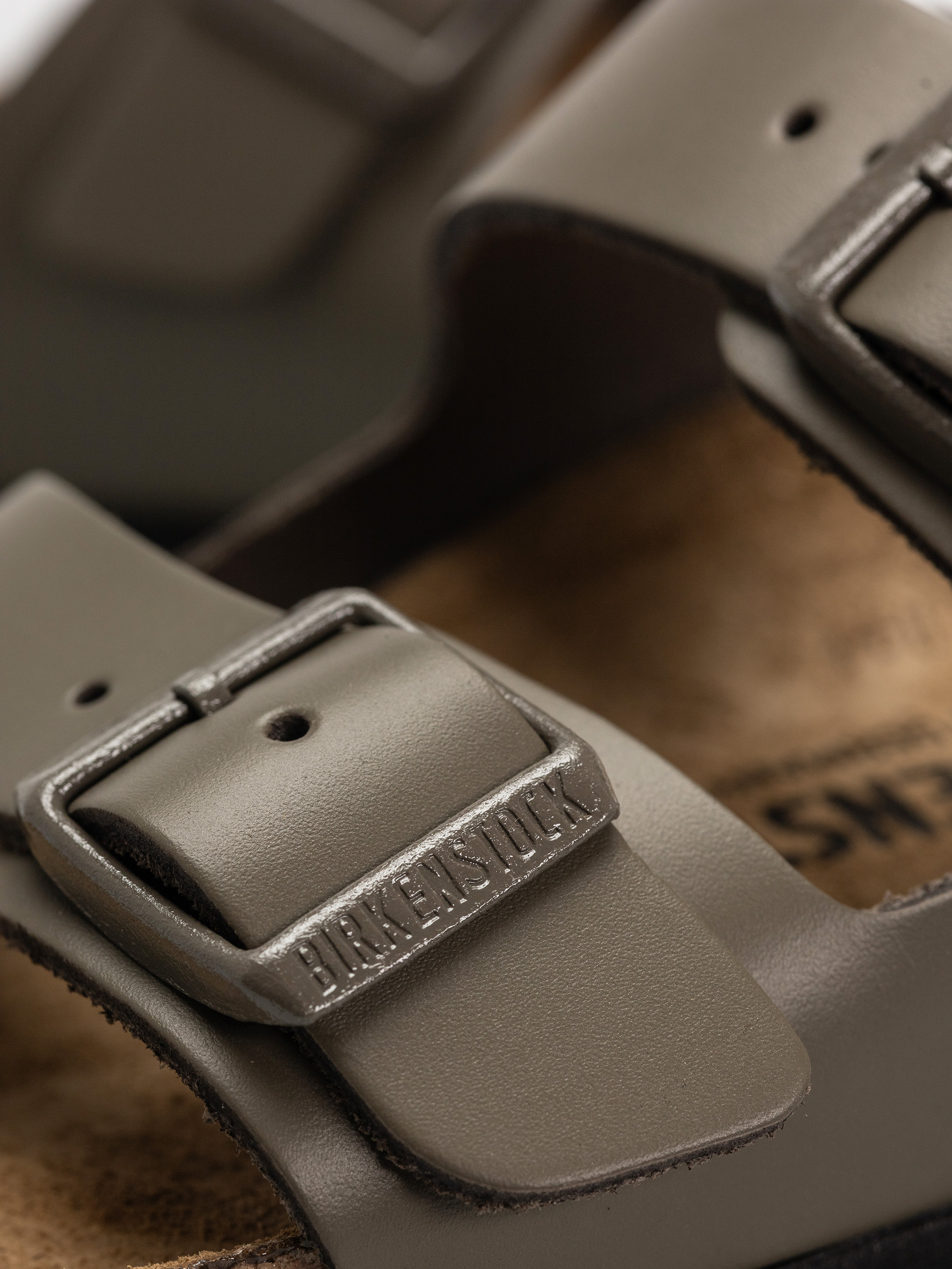 Шльопанці Birkenstock Arizona Natural Leather Narrow Wmn (concrete gray)