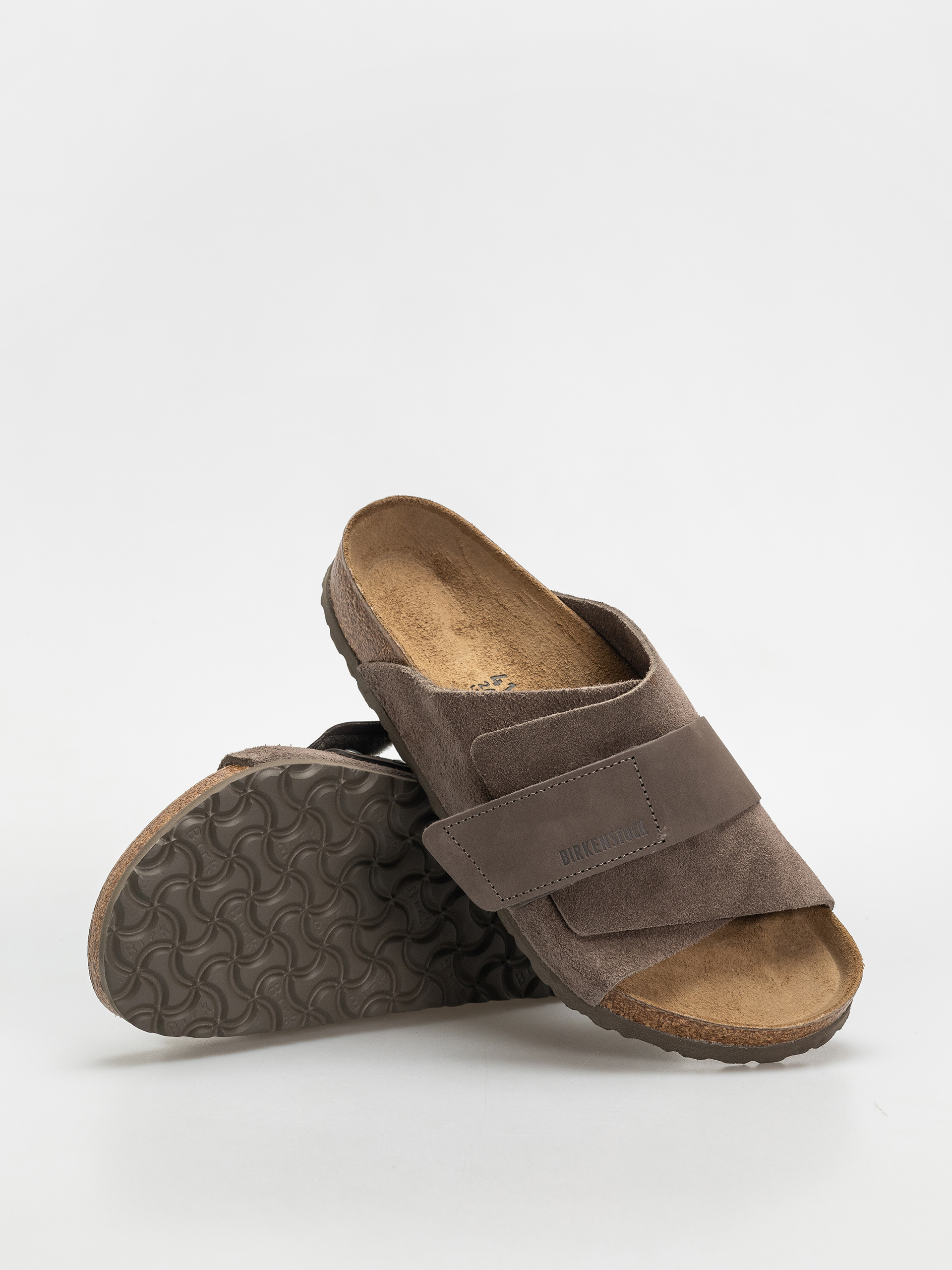 Шльопанці Birkenstock Kyoto Nubuck Suede Leather Regular (concrete gray)