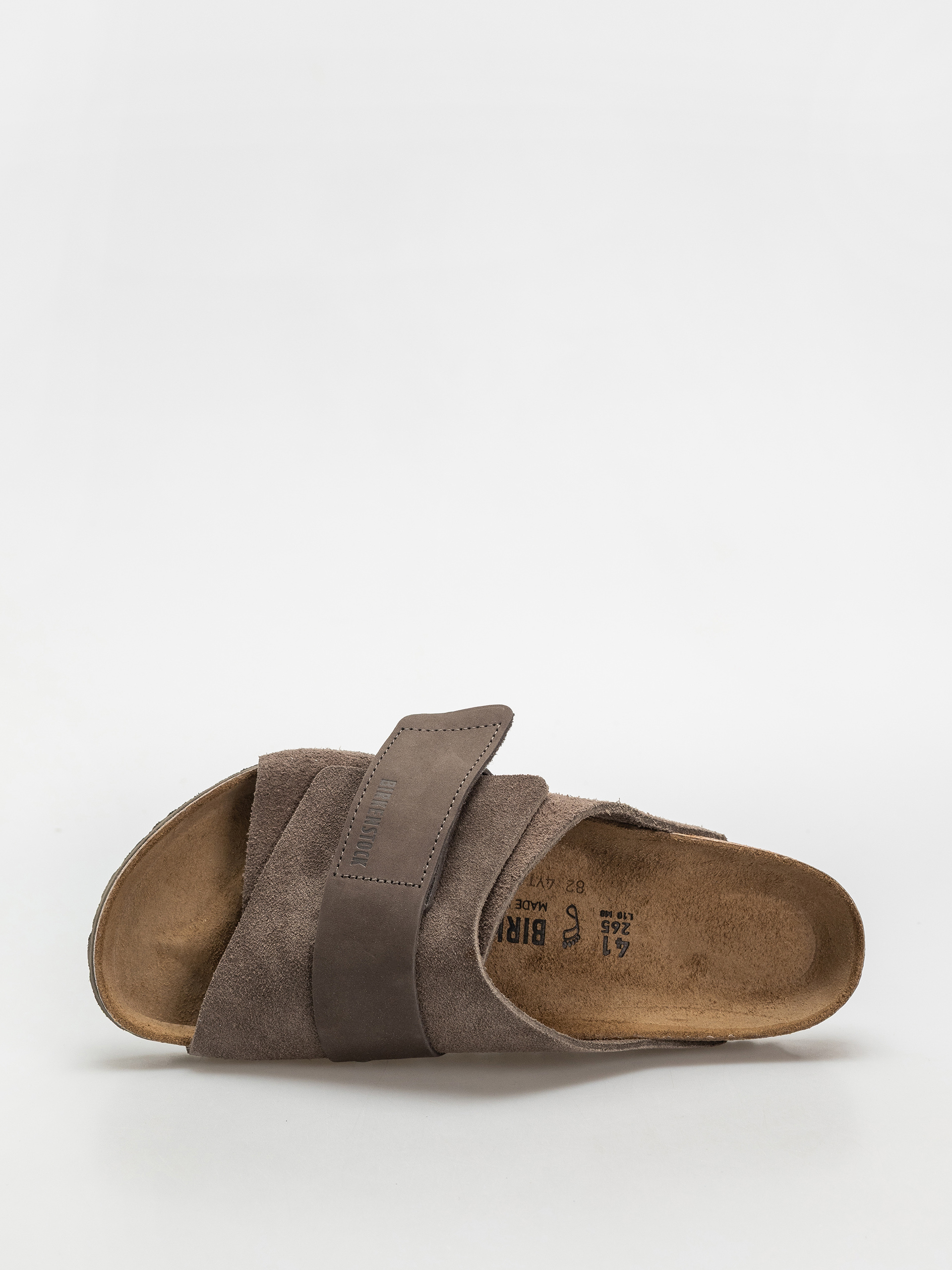 Шльопанці Birkenstock Kyoto Nubuck Suede Leather Regular (concrete gray)
