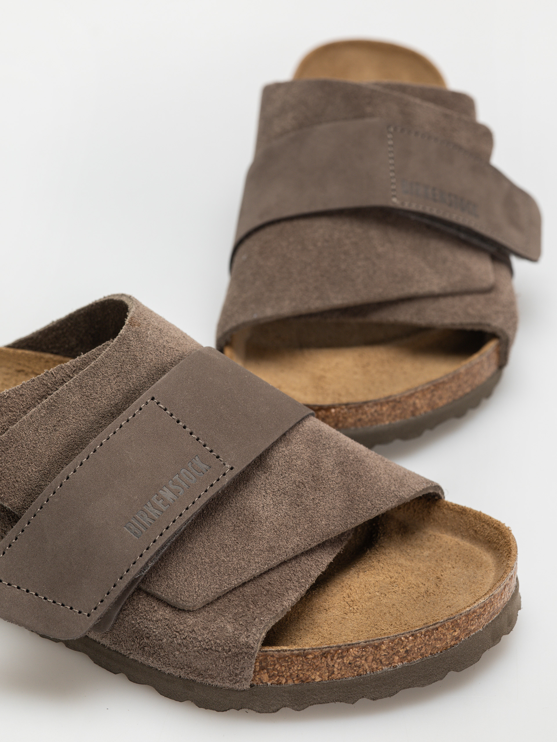 Шльопанці Birkenstock Kyoto Nubuck Suede Leather Regular (concrete gray)