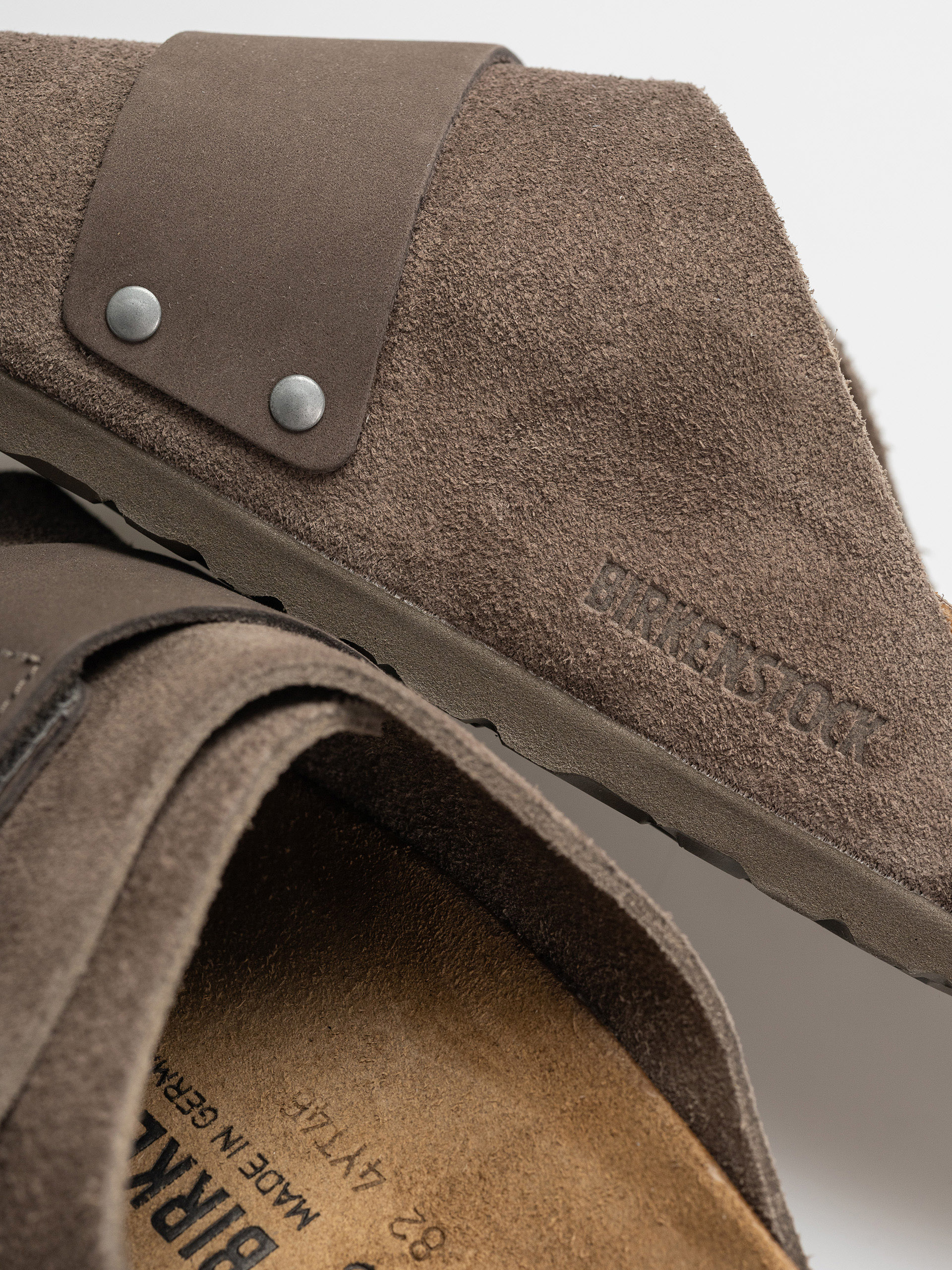 Шльопанці Birkenstock Kyoto Nubuck Suede Leather Regular (concrete gray)