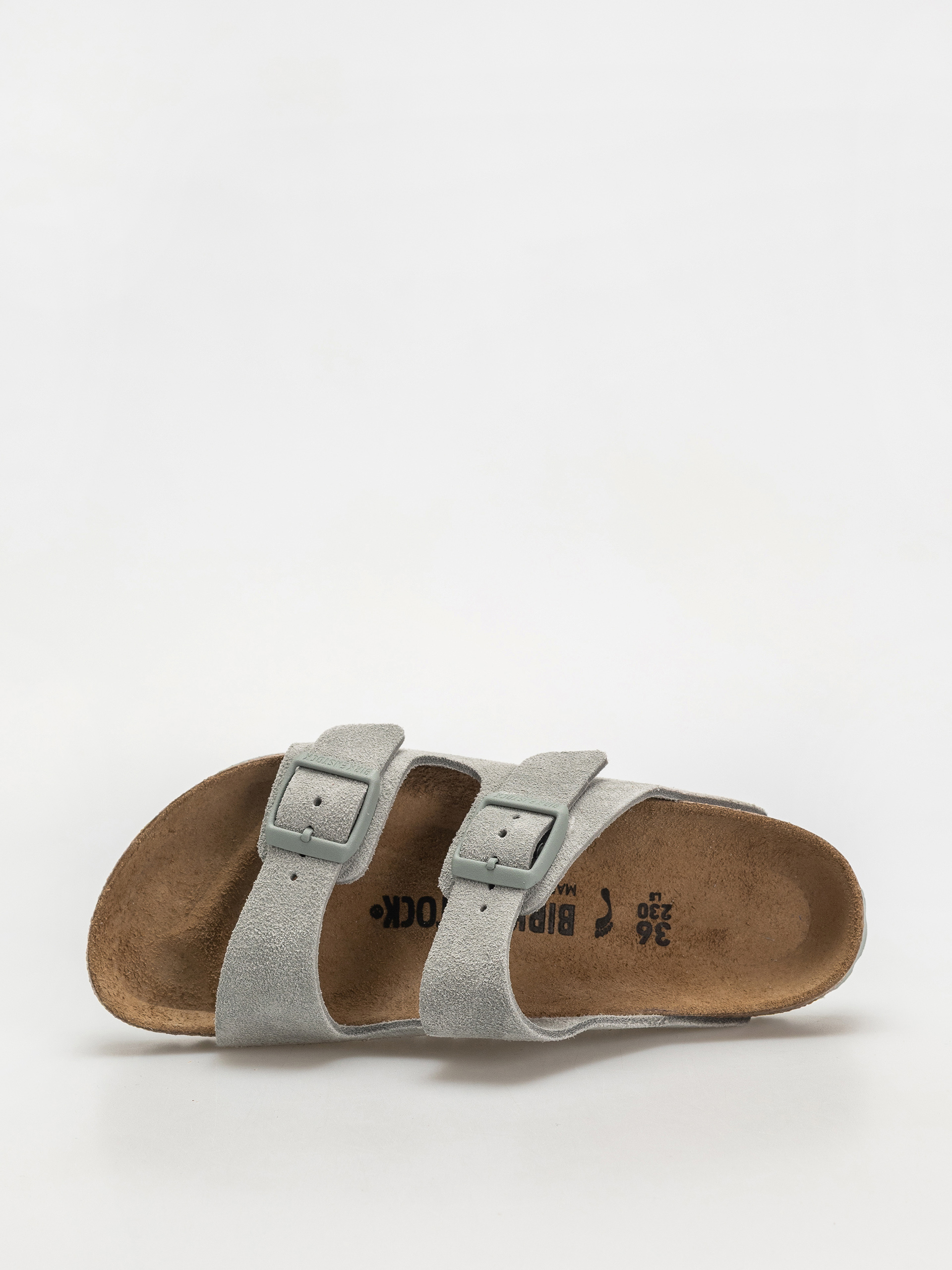 Шльопанці Birkenstock Arizona Suede Leather Narrow Wmn (pure sage)
