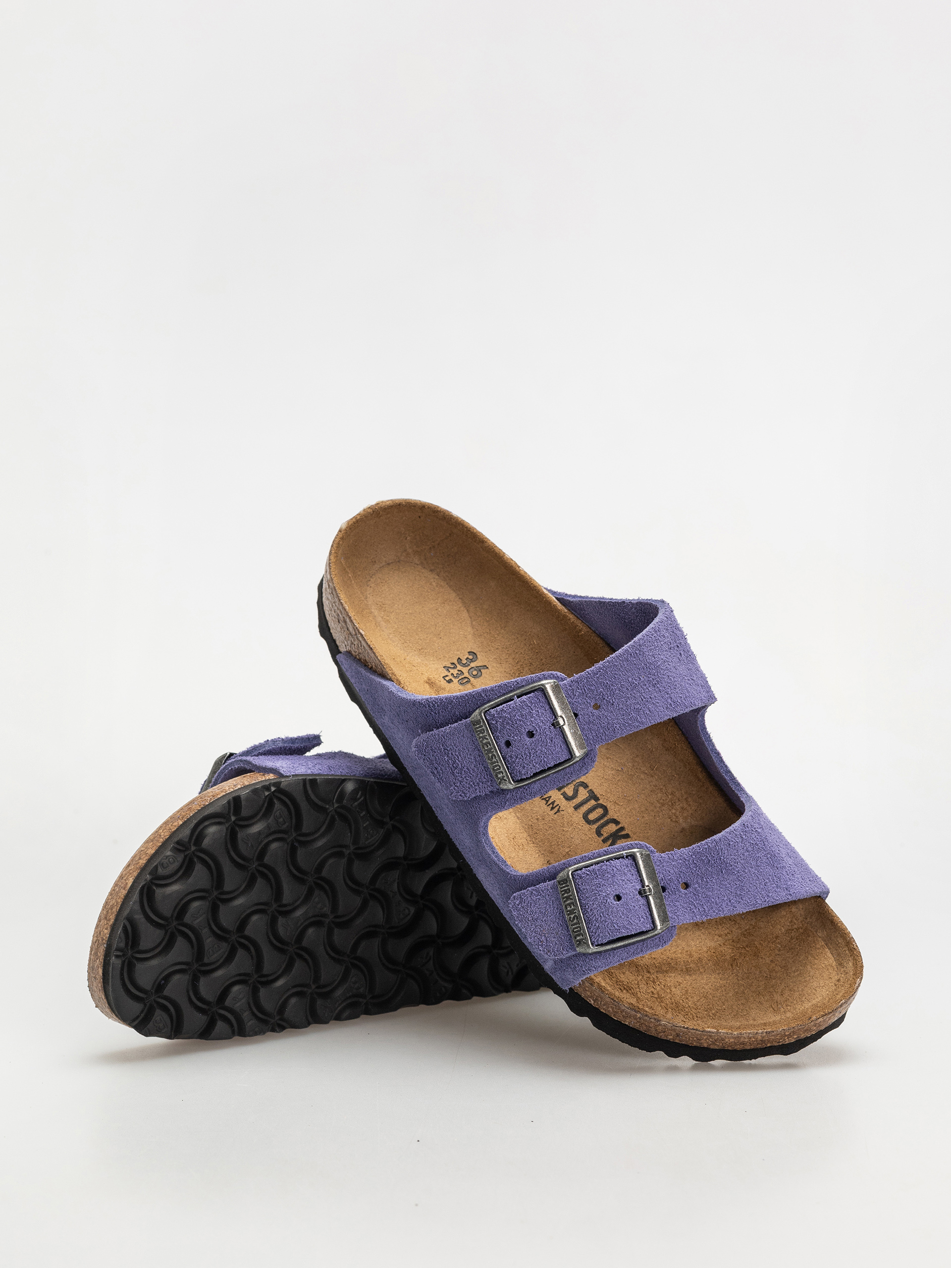 Шльопанці Birkenstock Arizona Suede Leather Narrow Wmn (purple dusk)