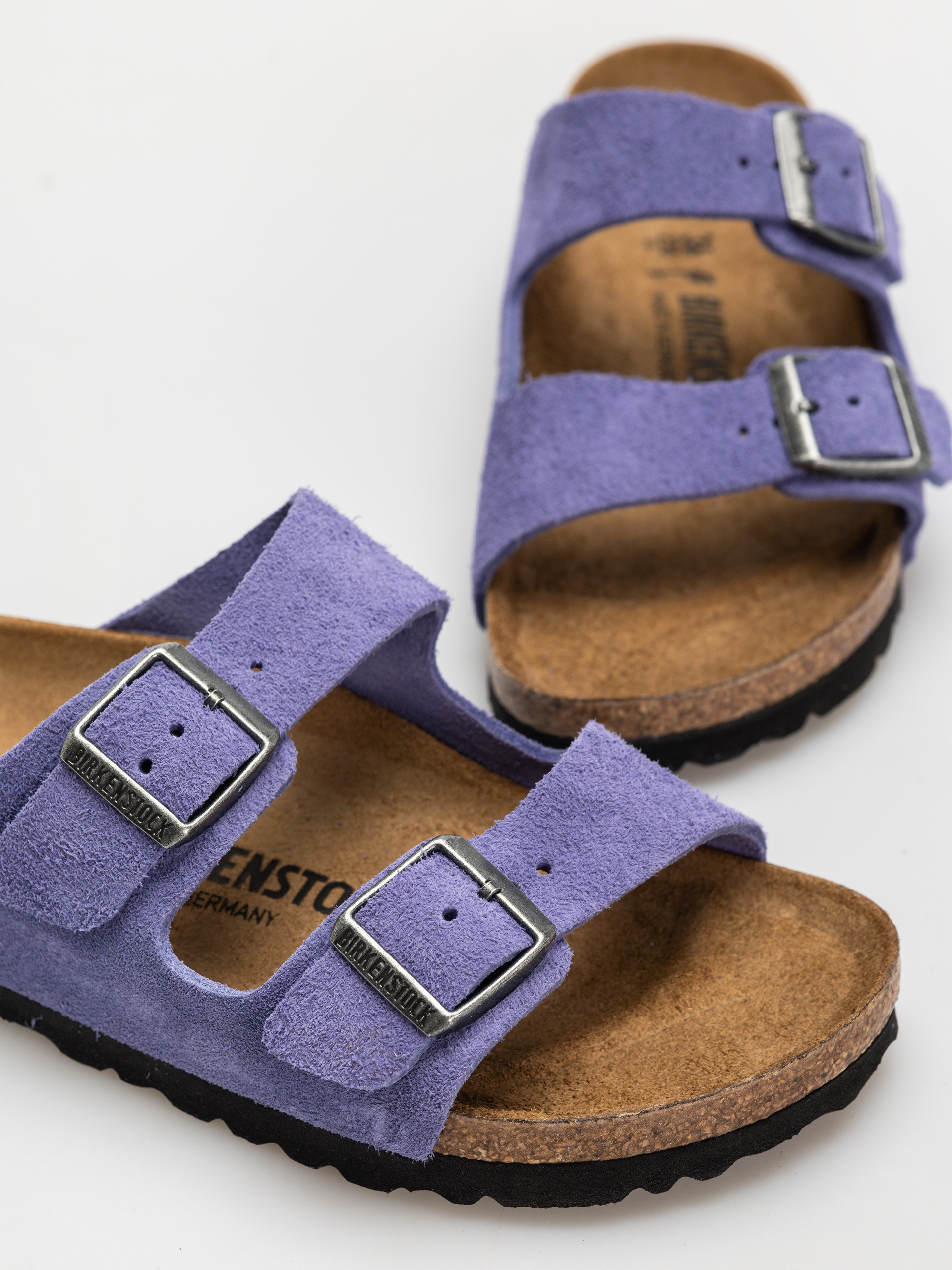 Шльопанці Birkenstock Arizona Suede Leather Narrow Wmn (purple dusk)