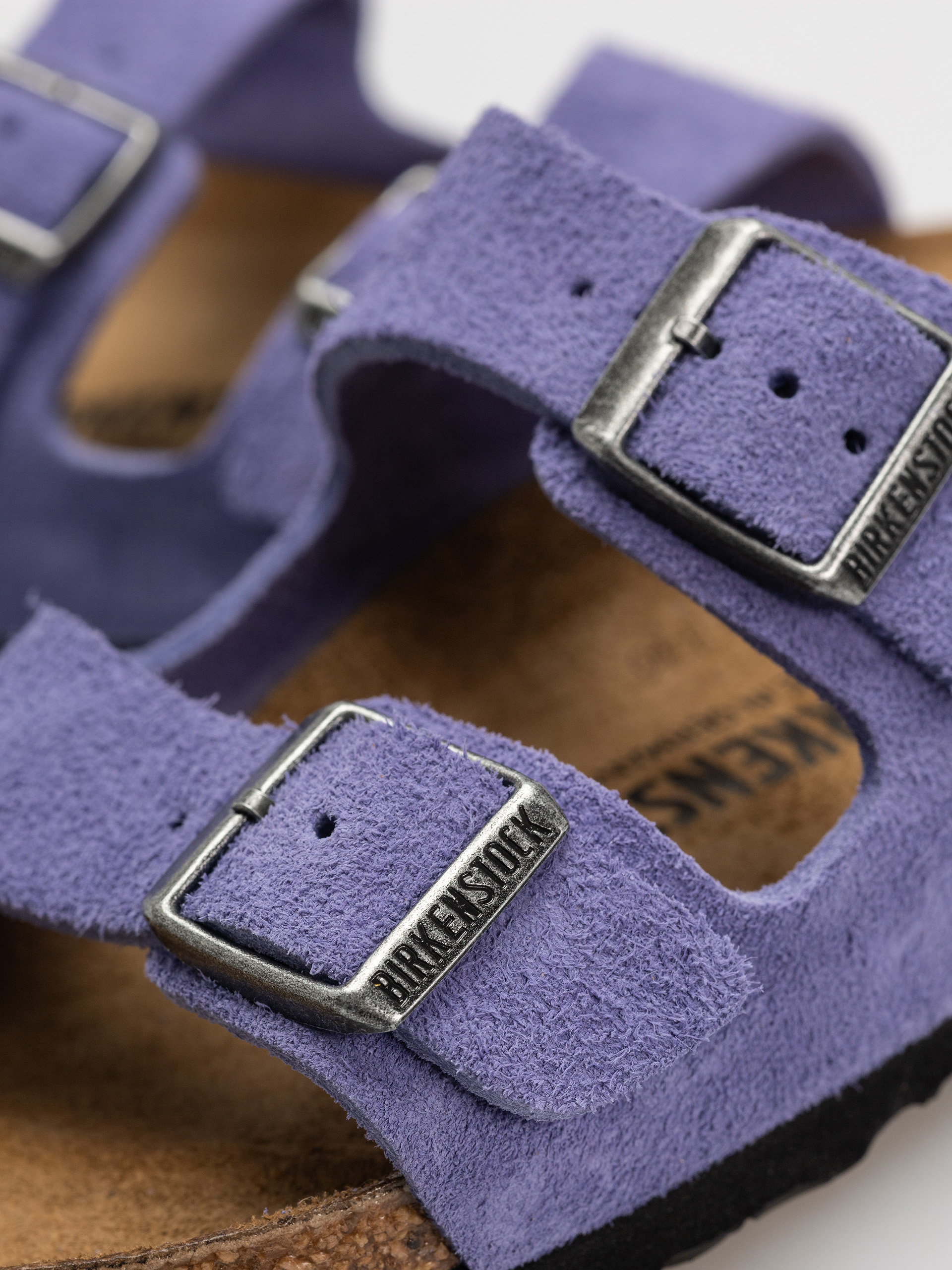 Шльопанці Birkenstock Arizona Suede Leather Narrow Wmn (purple dusk)