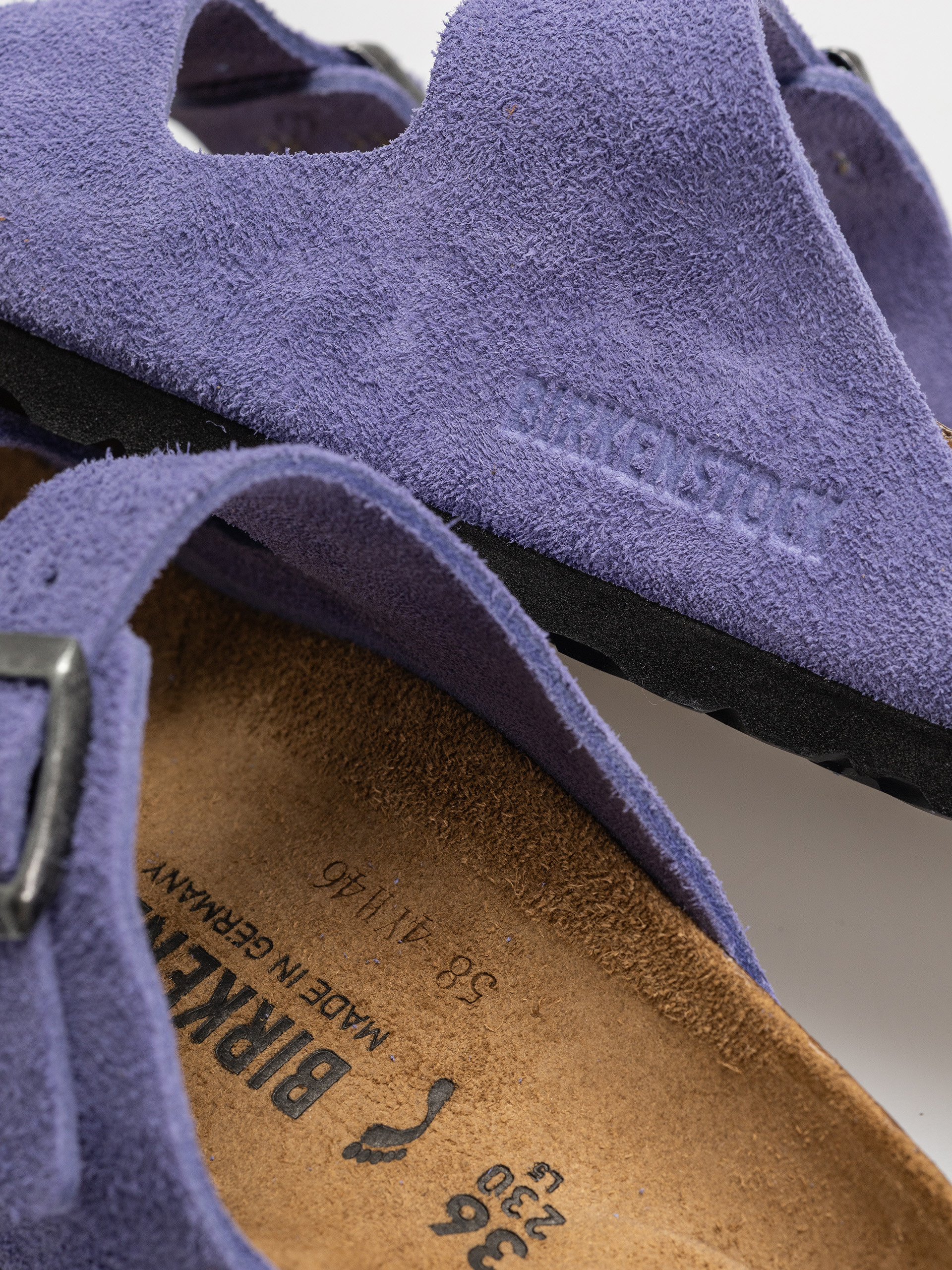 Шльопанці Birkenstock Arizona Suede Leather Narrow Wmn (purple dusk)