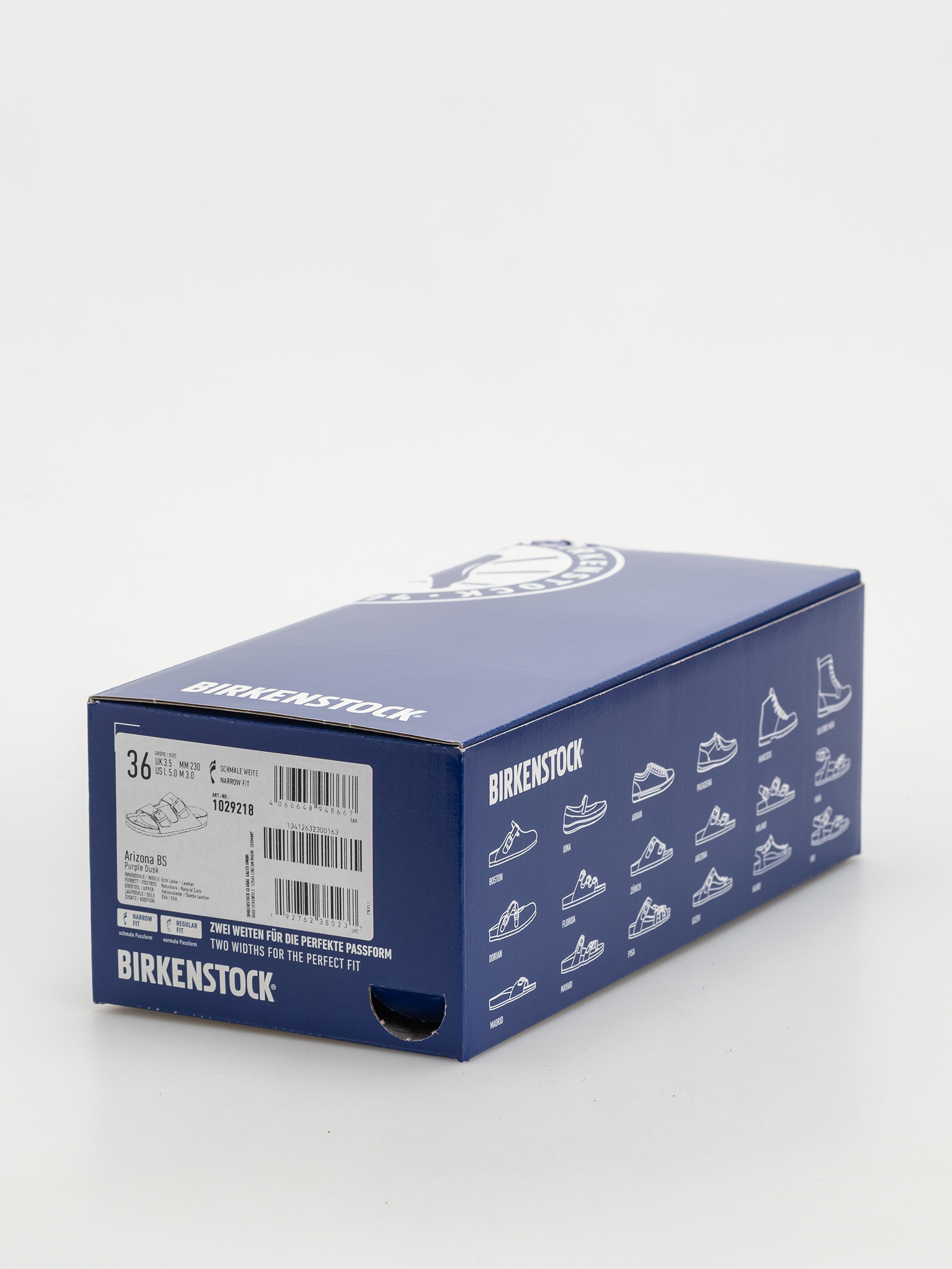 Шльопанці Birkenstock Arizona Suede Leather Narrow Wmn (purple dusk)