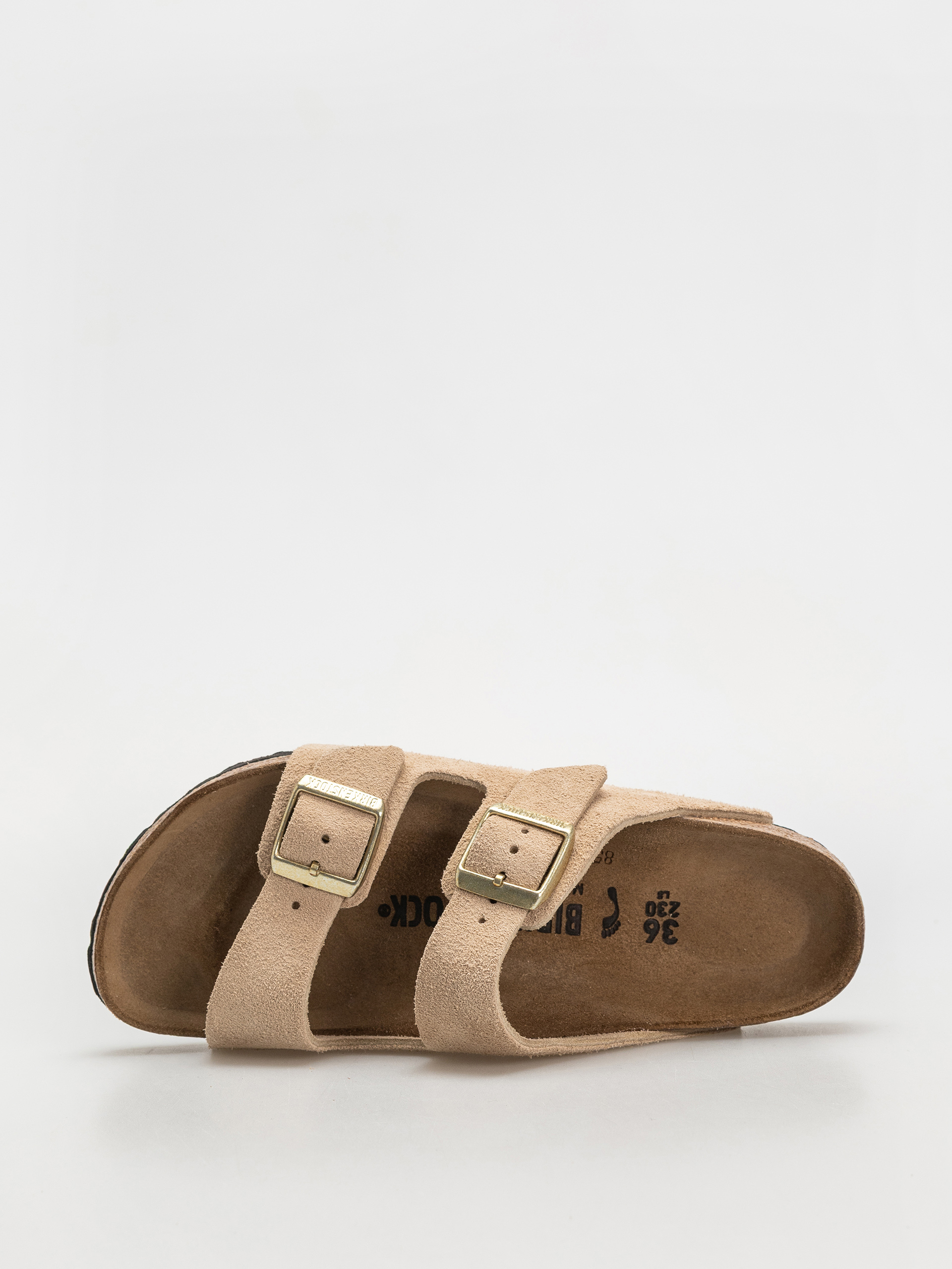 Шльопанці Birkenstock Arizona Suede Leather Narrow Wmn (sandcastle)