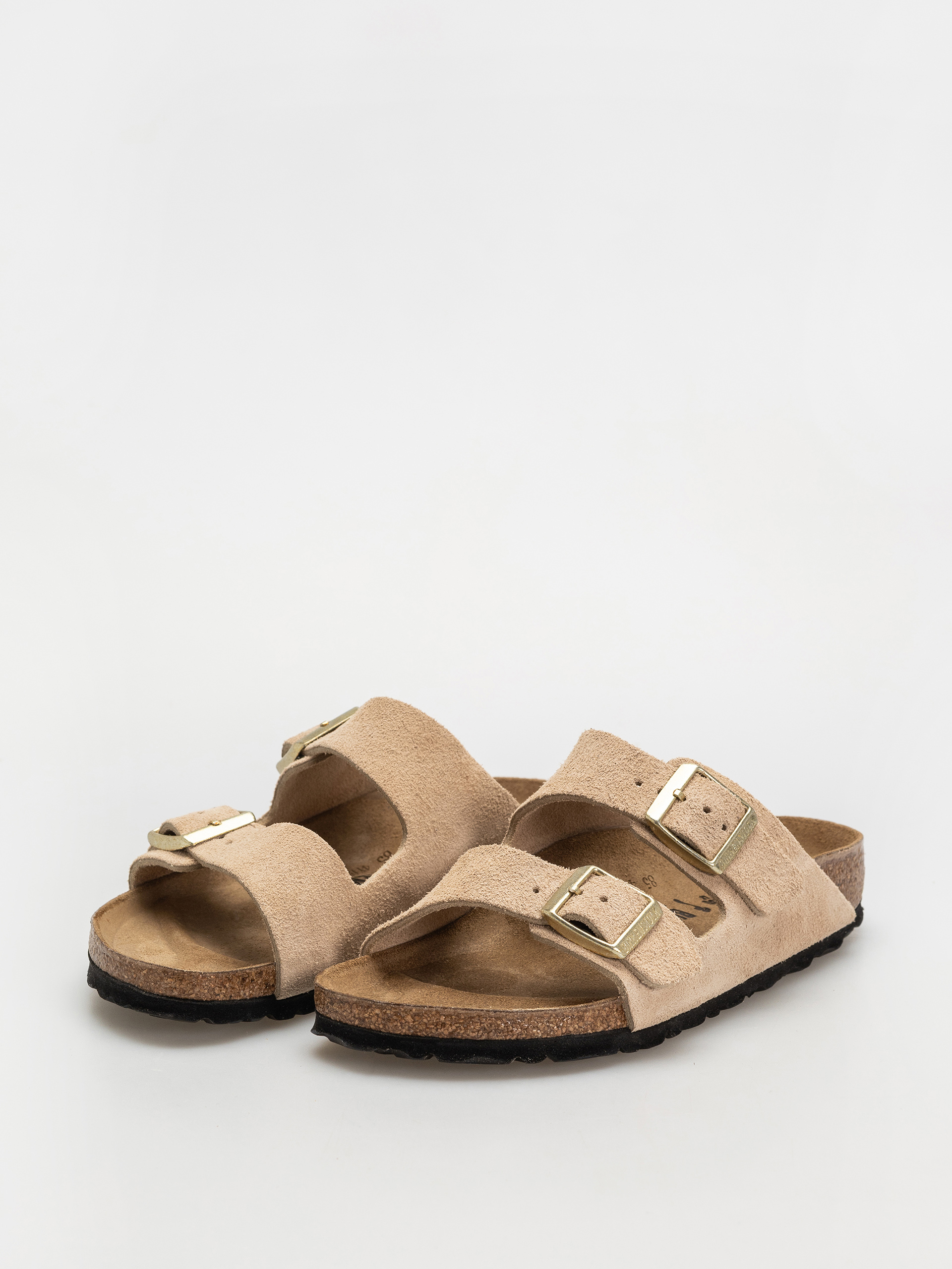 Шльопанці Birkenstock Arizona Suede Leather Narrow Wmn (sandcastle)