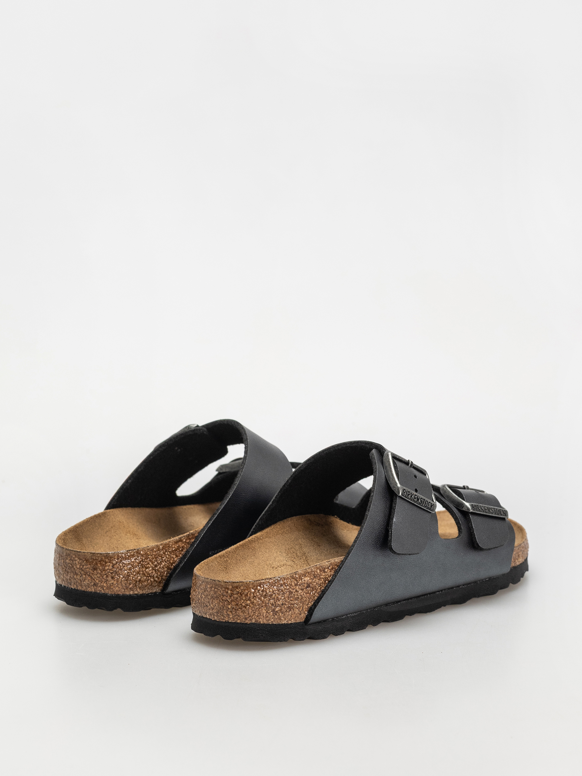 Шльопанці Birkenstock Arizona Birko Flor Metallic Narrow Wmn (metallic black)