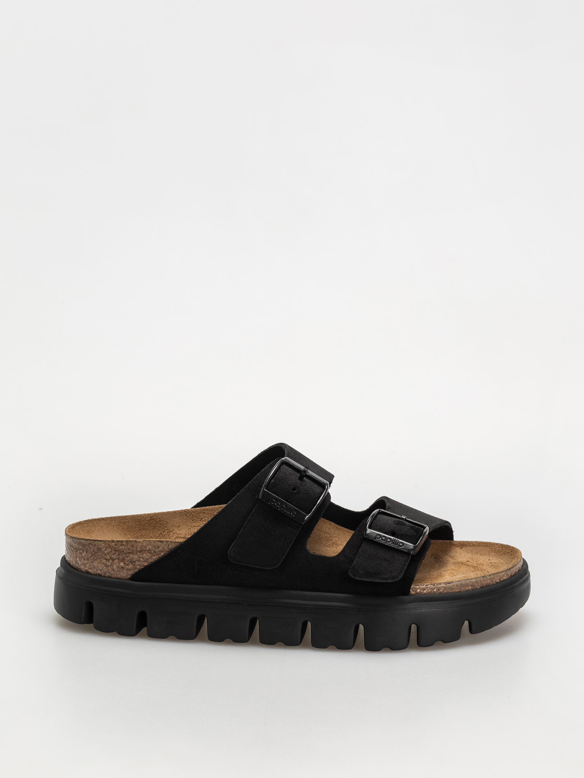 u0428u043bu044cu043eu043fu0430u043du0446u0456 Birkenstock Arizona Chunky Suede Narrow Wmn (black/black)
