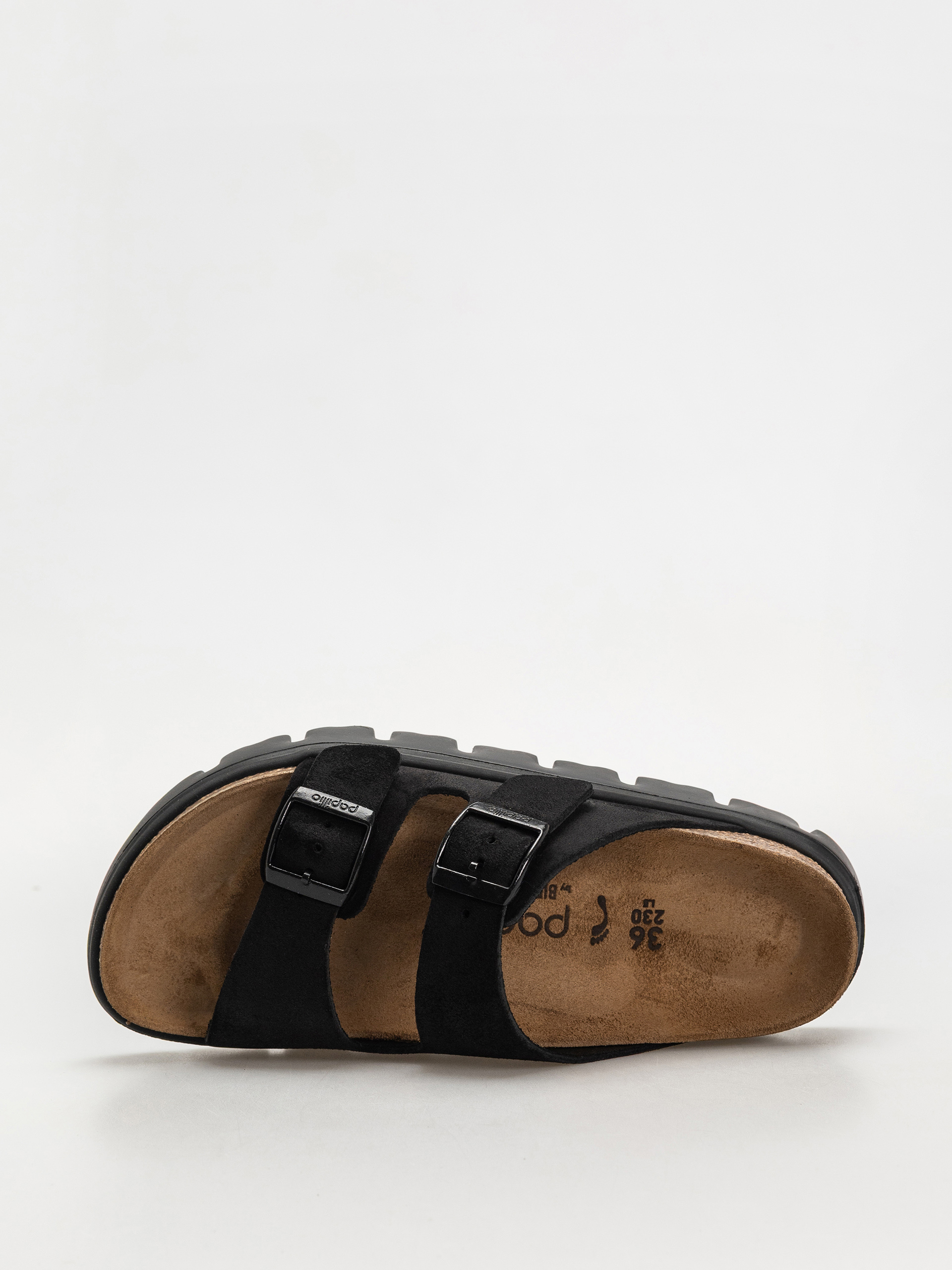 Шльопанці Birkenstock Arizona Chunky Suede Narrow Wmn (black/black)