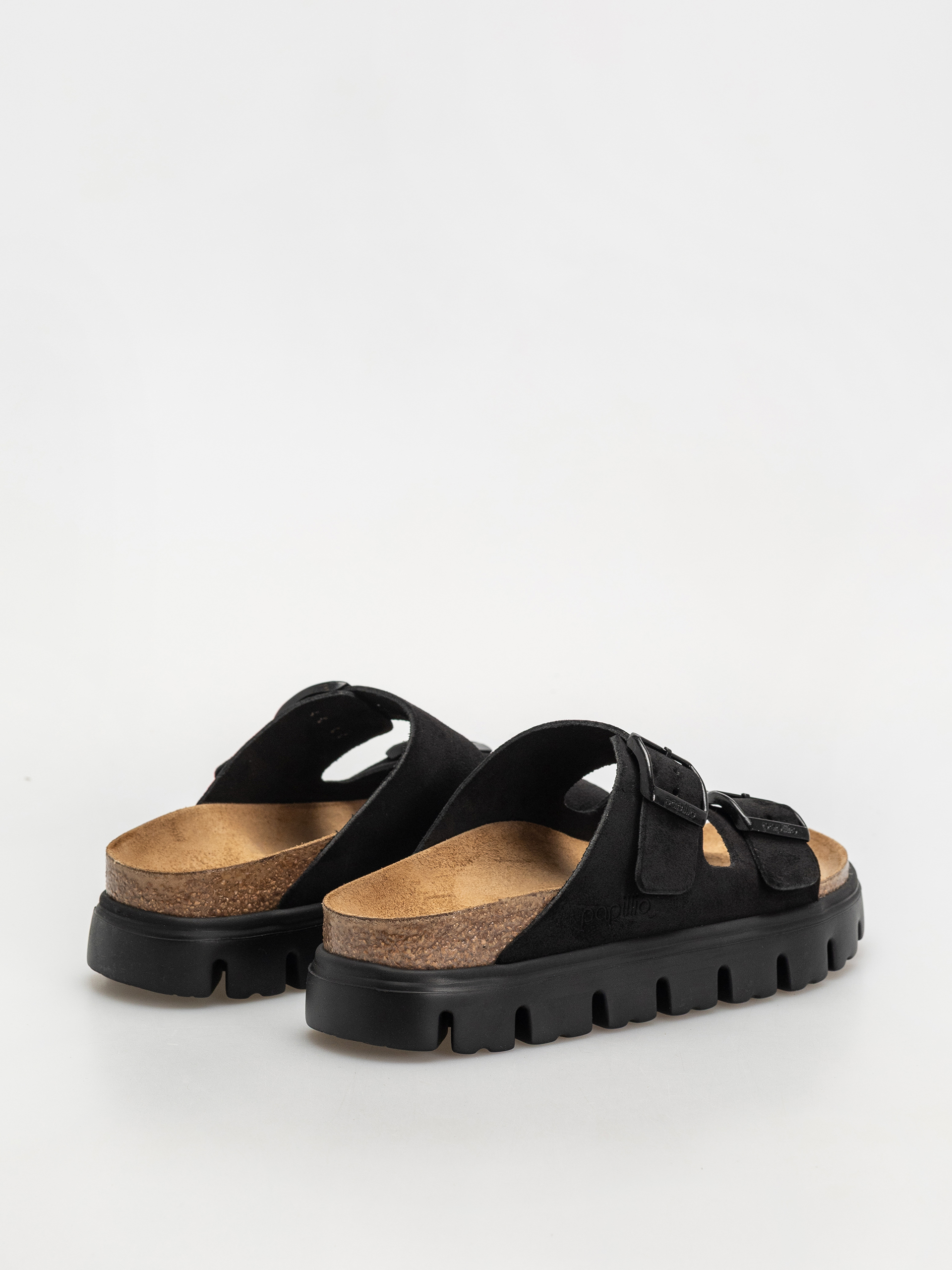 Шльопанці Birkenstock Arizona Chunky Suede Narrow Wmn (black/black)