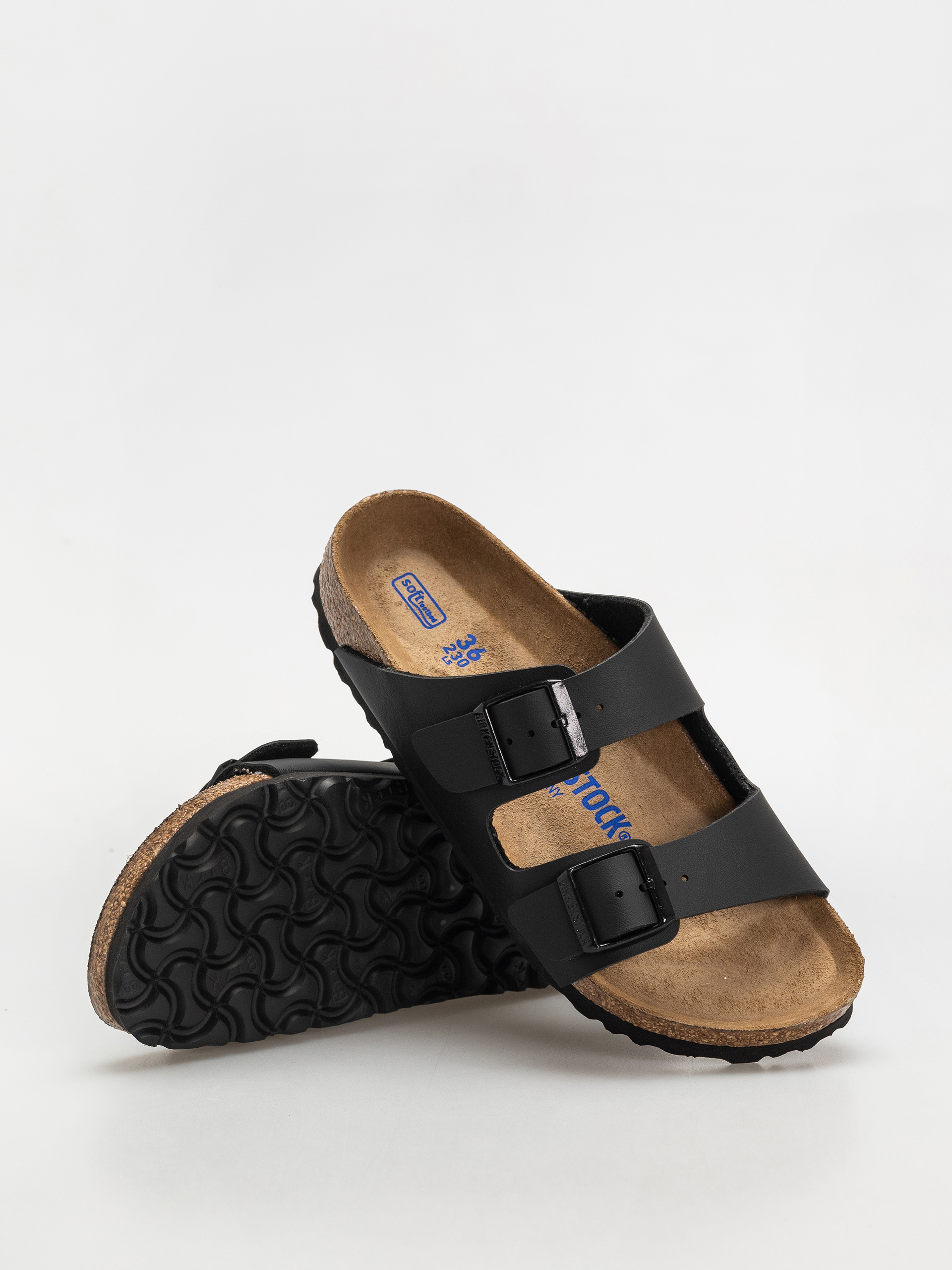 Шльопанці Birkenstock Arizona Sfb Briko Flor Narrow Wmn (black)