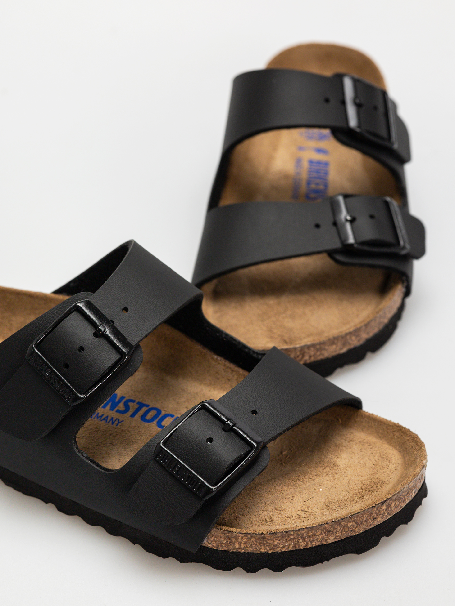 Шльопанці Birkenstock Arizona Sfb Briko Flor Narrow Wmn (black)