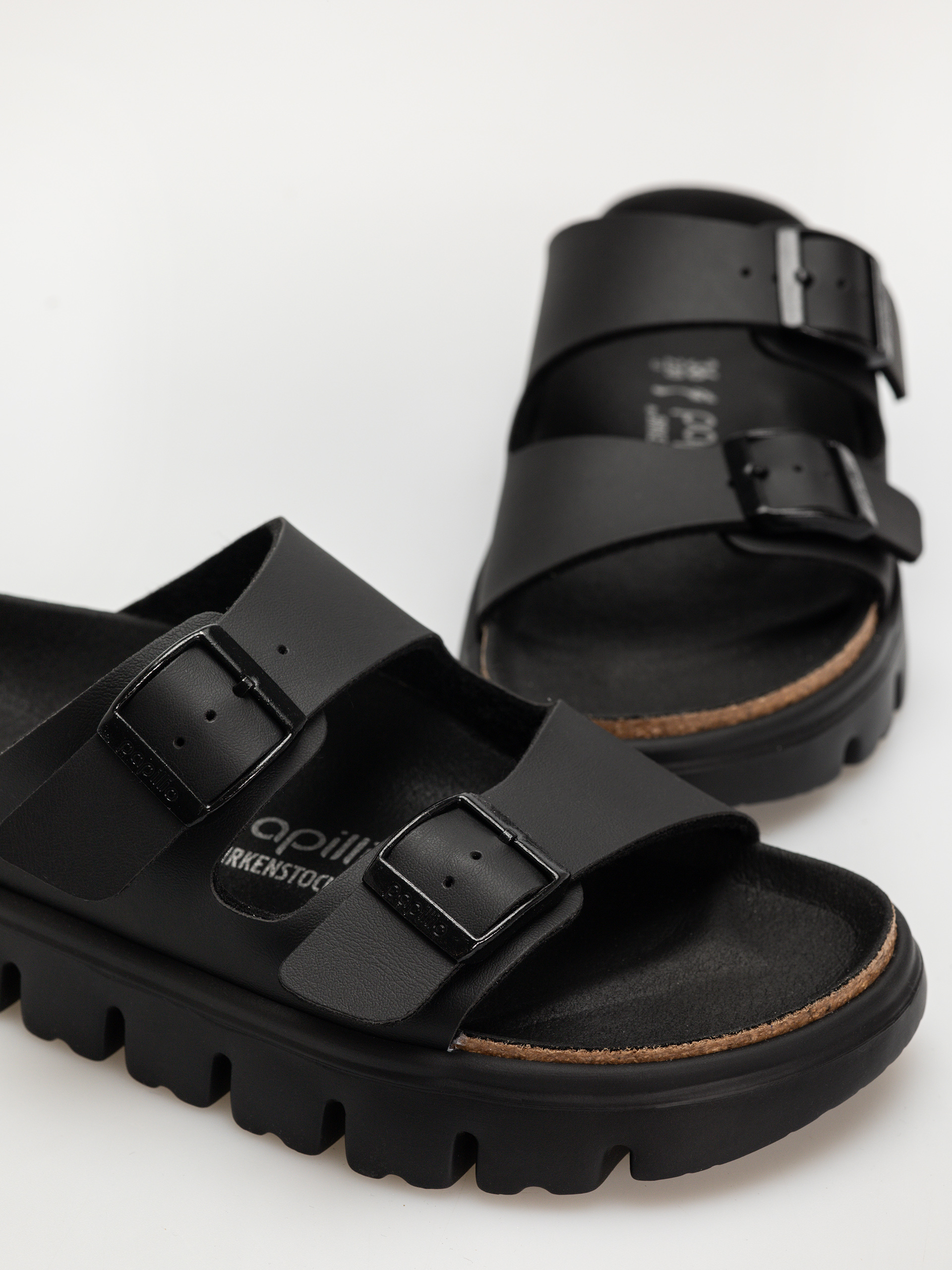 Шльопанці Birkenstock Arizona Chunky Briko Flor Narrow Wmn (black/black)