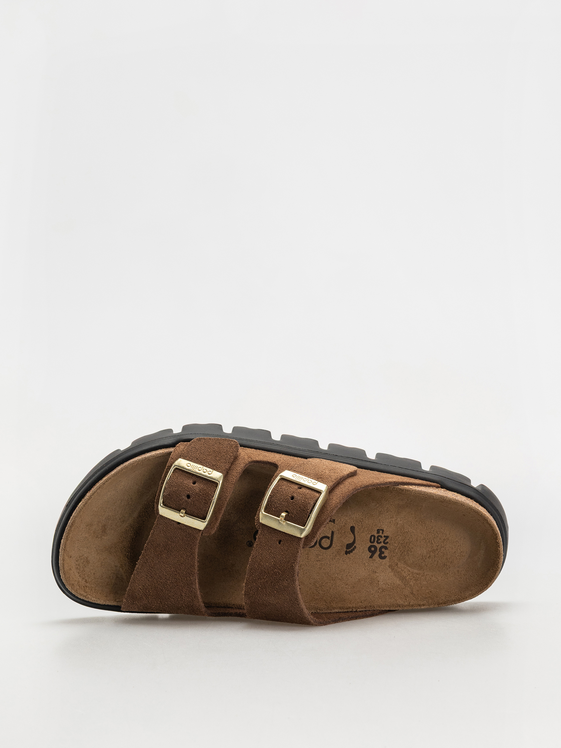 Шльопанці Birkenstock Arizona Chunky Suede Narrow Wmn (dark tea/black)