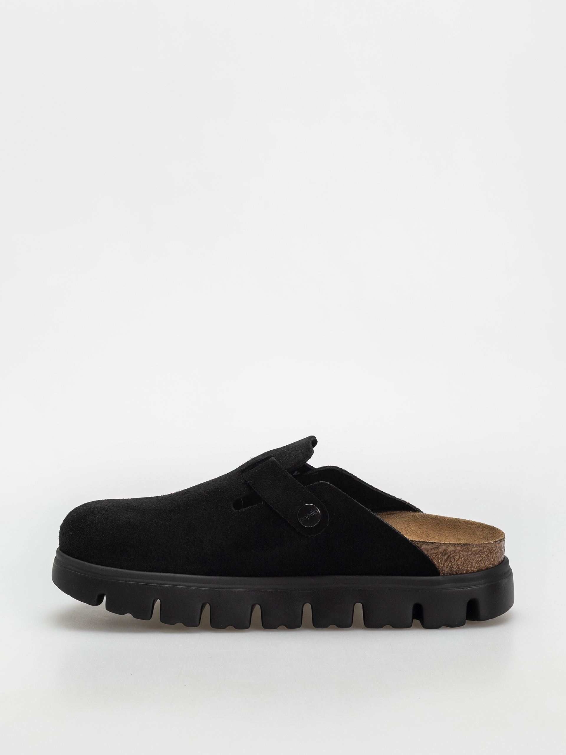 Шльопанці Birkenstock Boston Chunky Suede Narrow Wmn (black/black)