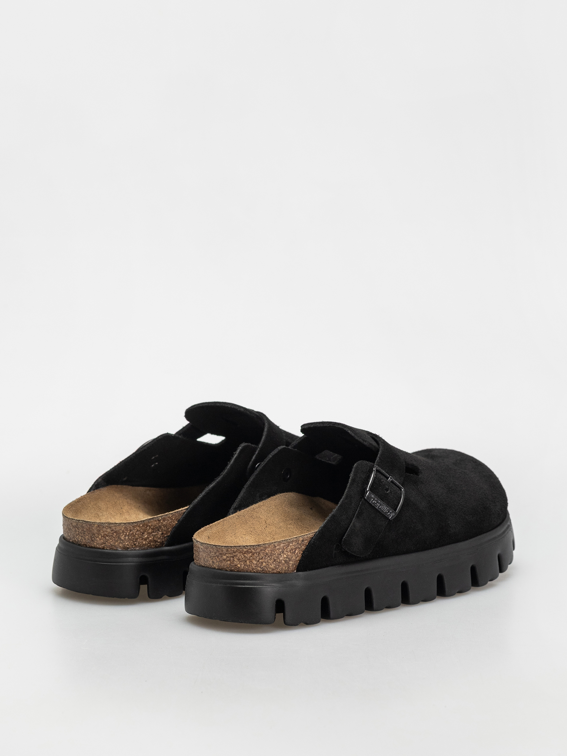 Шльопанці Birkenstock Boston Chunky Suede Narrow Wmn (black/black)