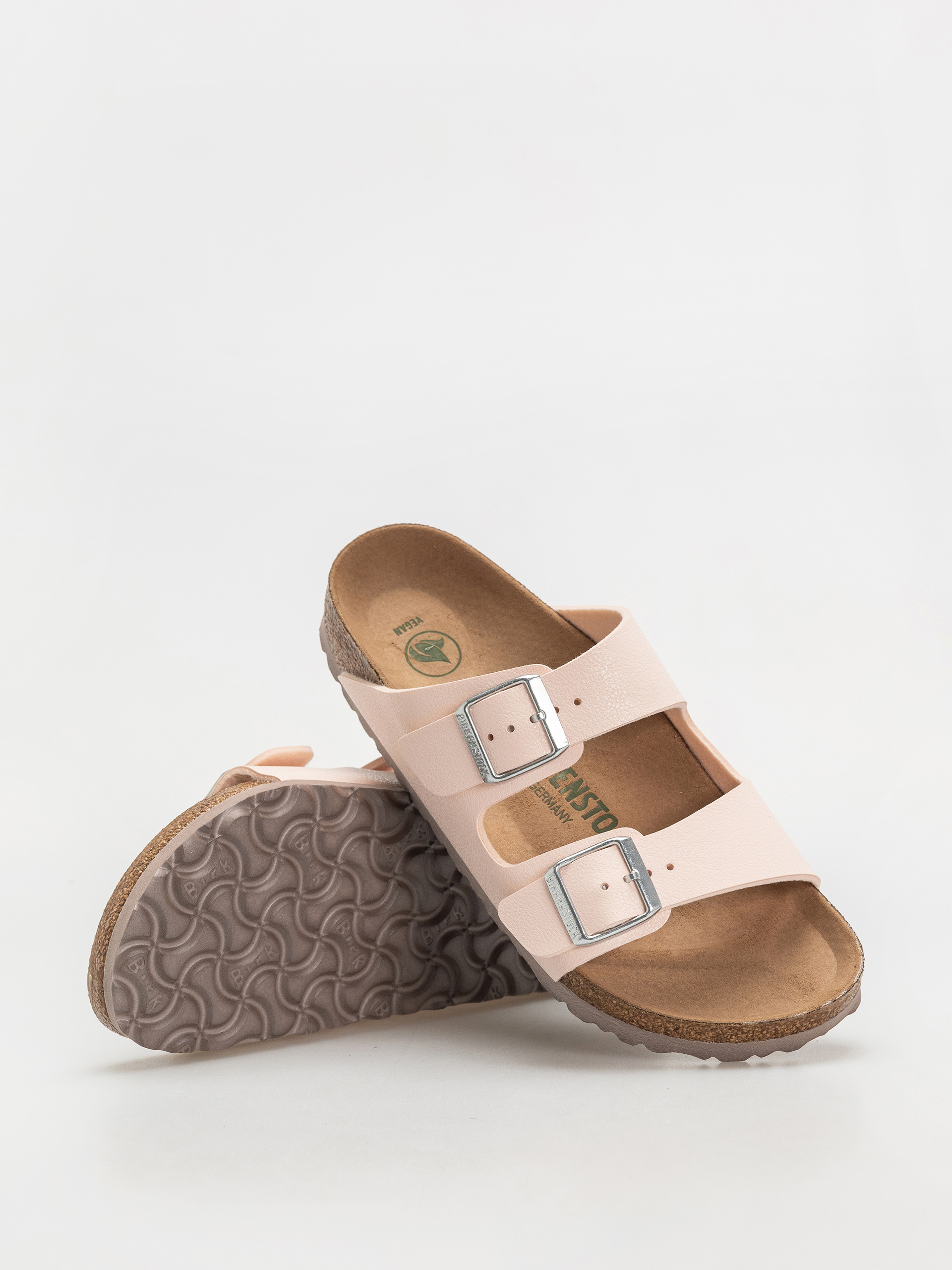 Шльопанці Birkenstock Arizona Birko Flor Nubuck Narrow Wmn (light rose)