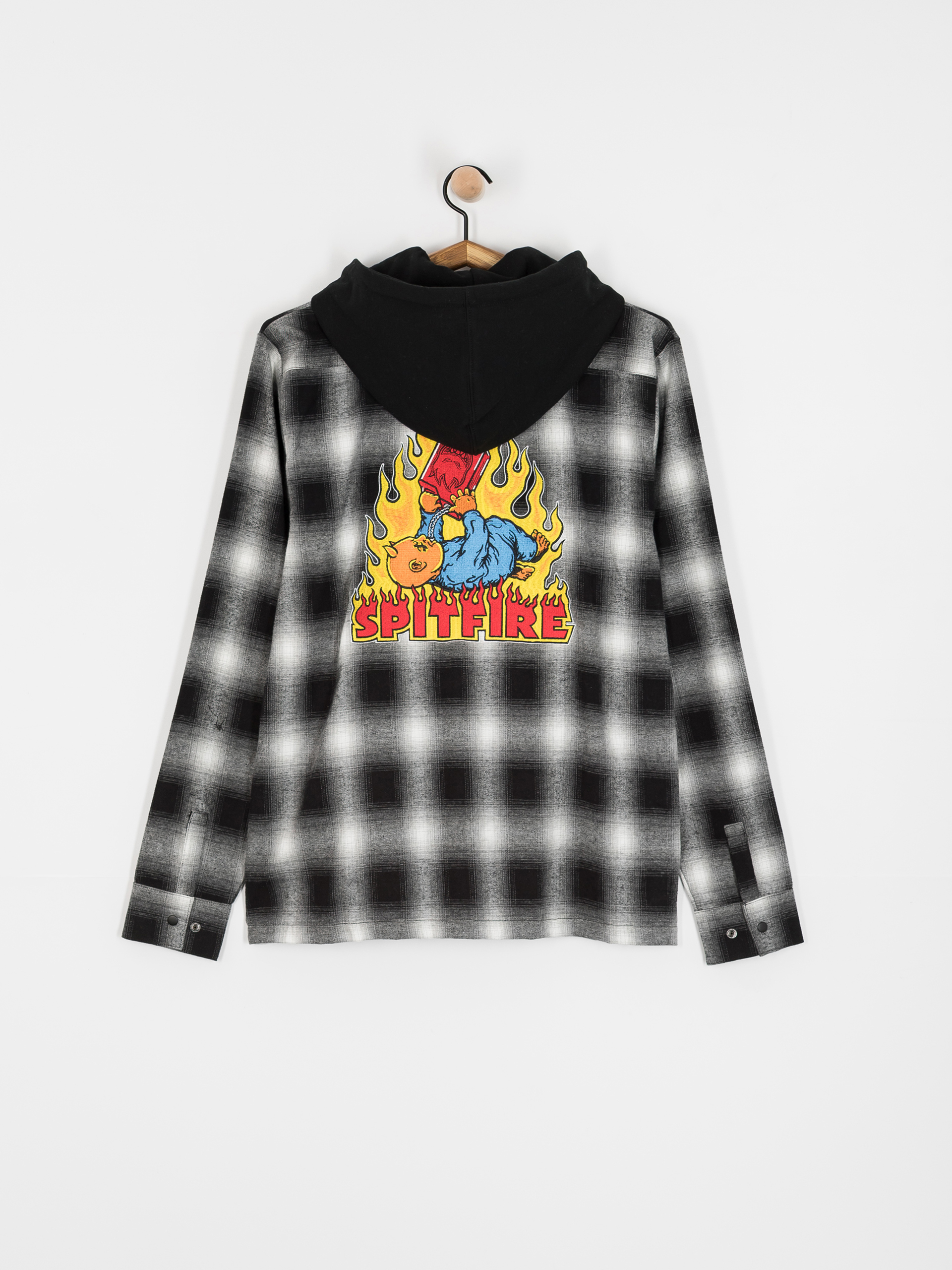 Сорочка Spitfire Demonseed Hooded Flannel (black/white/multi color embroideries)