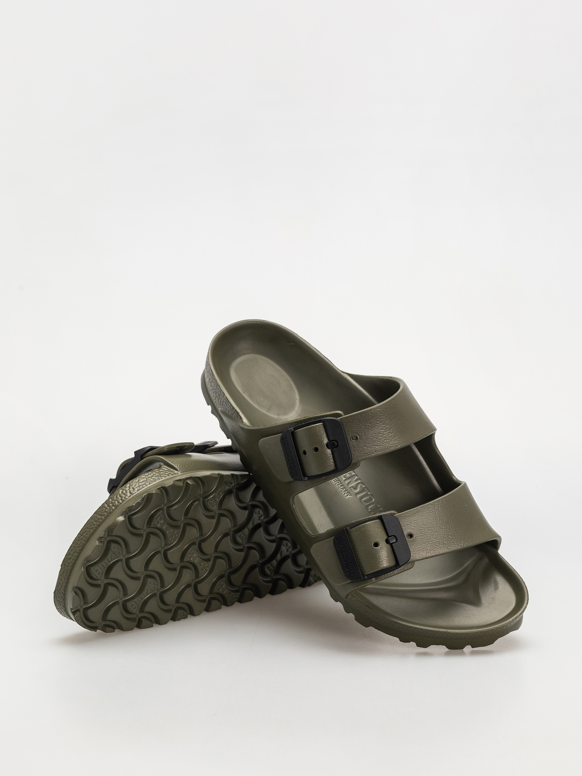 Шльопанці Birkenstock Arizona Stealth Buckle EVA Narrow Wmn (khaki/black)