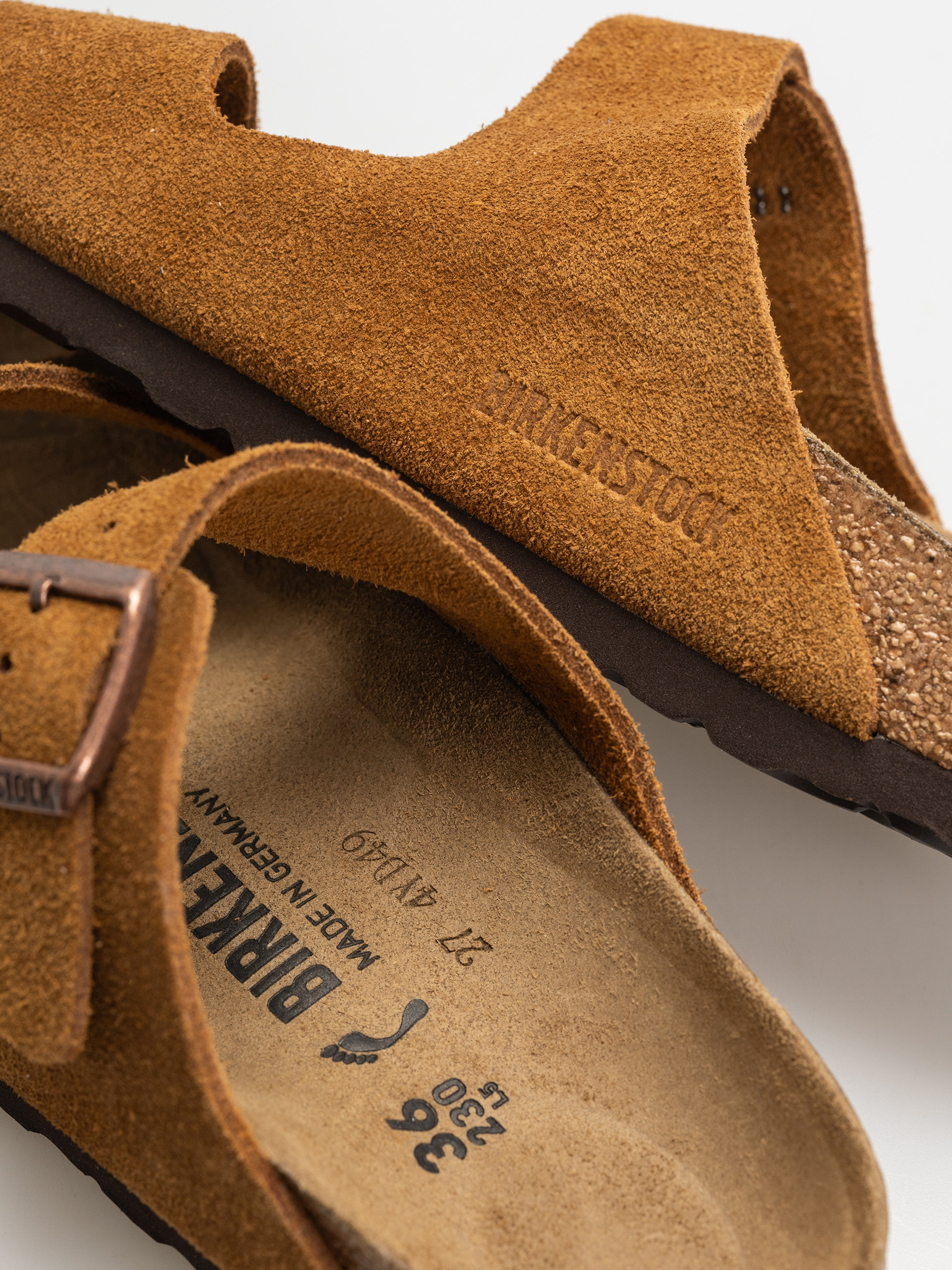 Шльопанці Birkenstock Arizona Suede Leather Narrow Wmn (mink)