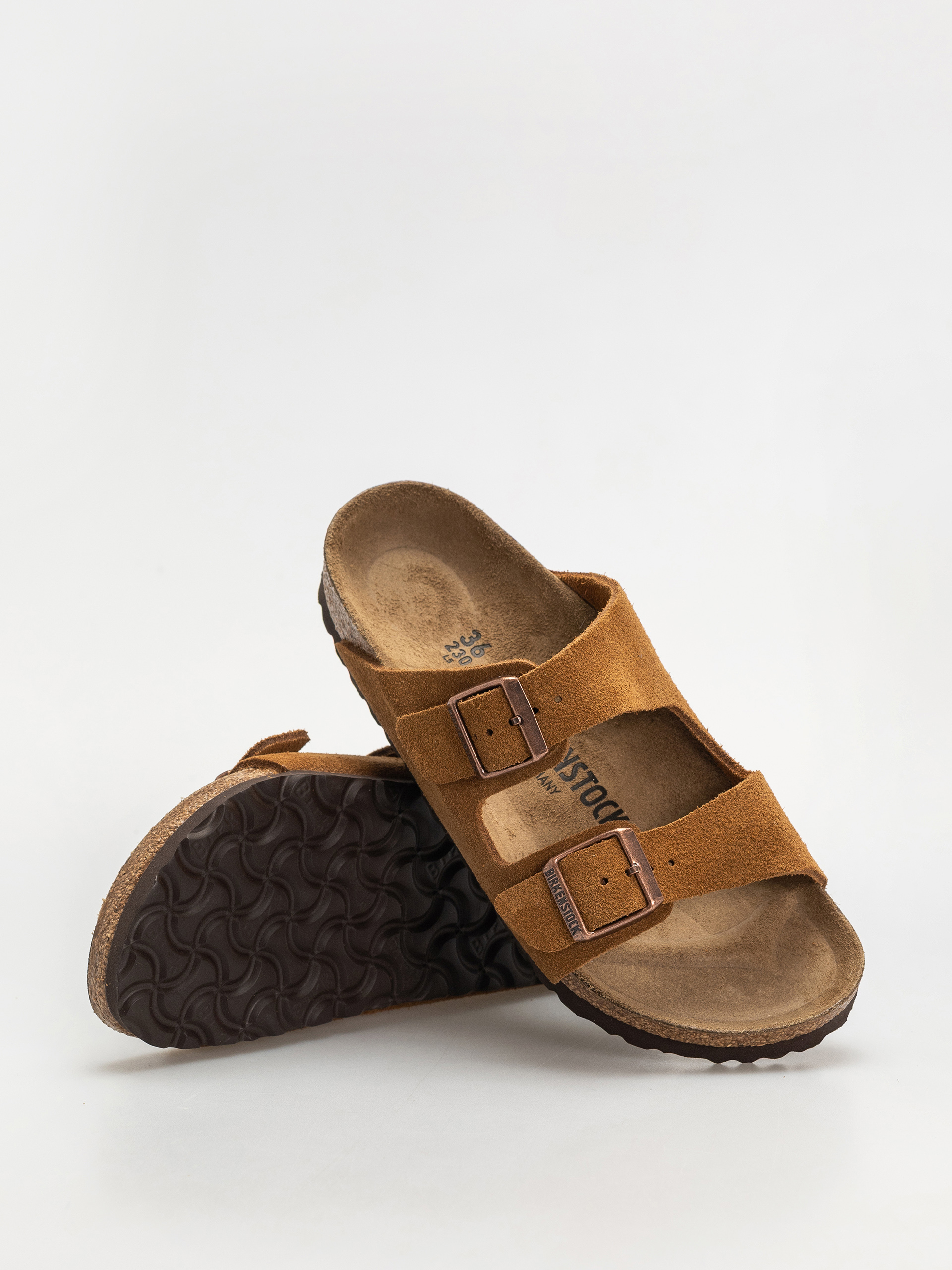 Шльопанці Birkenstock Arizona Suede Leather Narrow Wmn (mink)