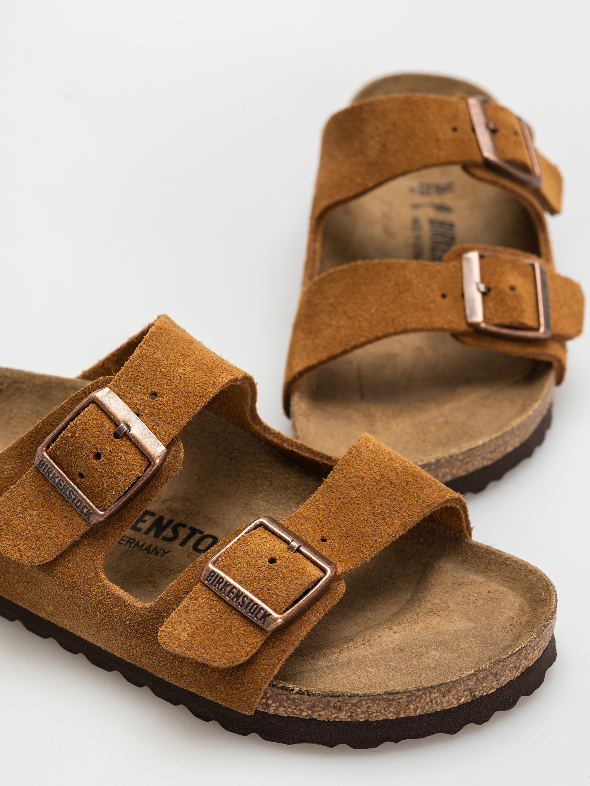 Шльопанці Birkenstock Arizona Suede Leather Narrow Wmn (mink)
