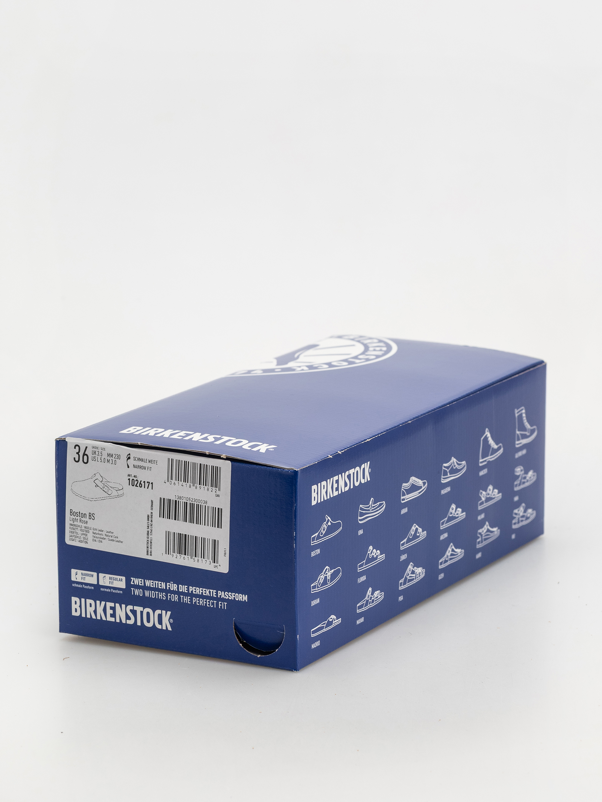 Шльопанці Birkenstock Boston Suede Leather Narrow Wmn (light rose)