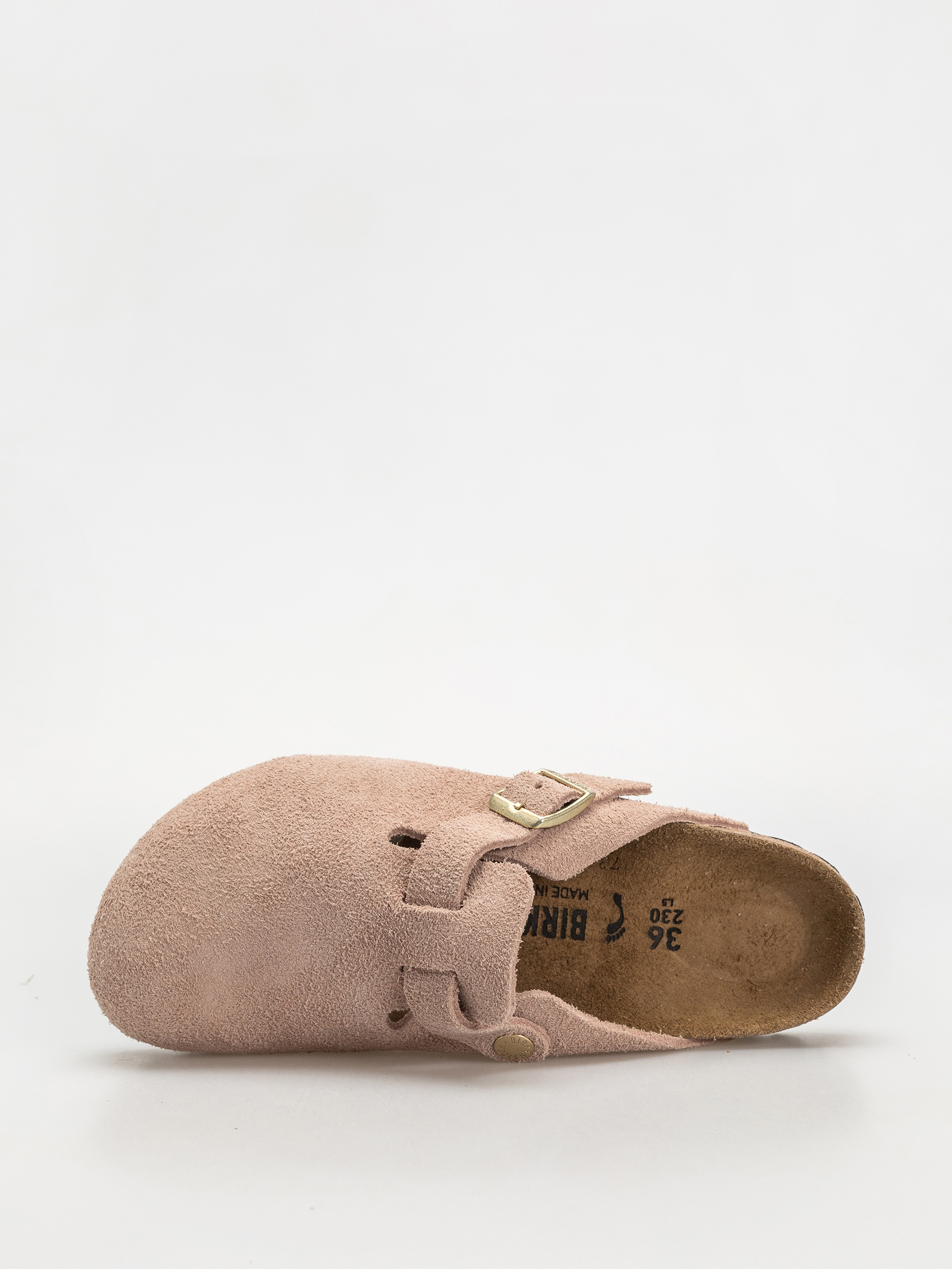 Шльопанці Birkenstock Boston Suede Leather Narrow Wmn (light rose)