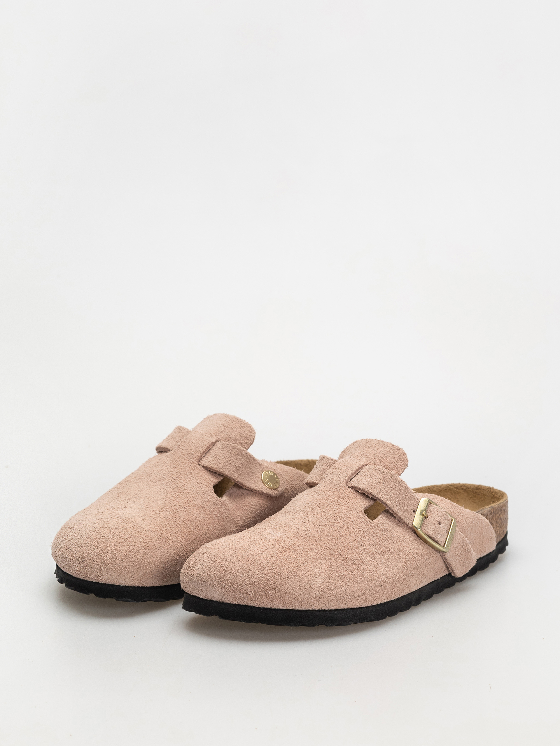Шльопанці Birkenstock Boston Suede Leather Narrow Wmn (light rose)