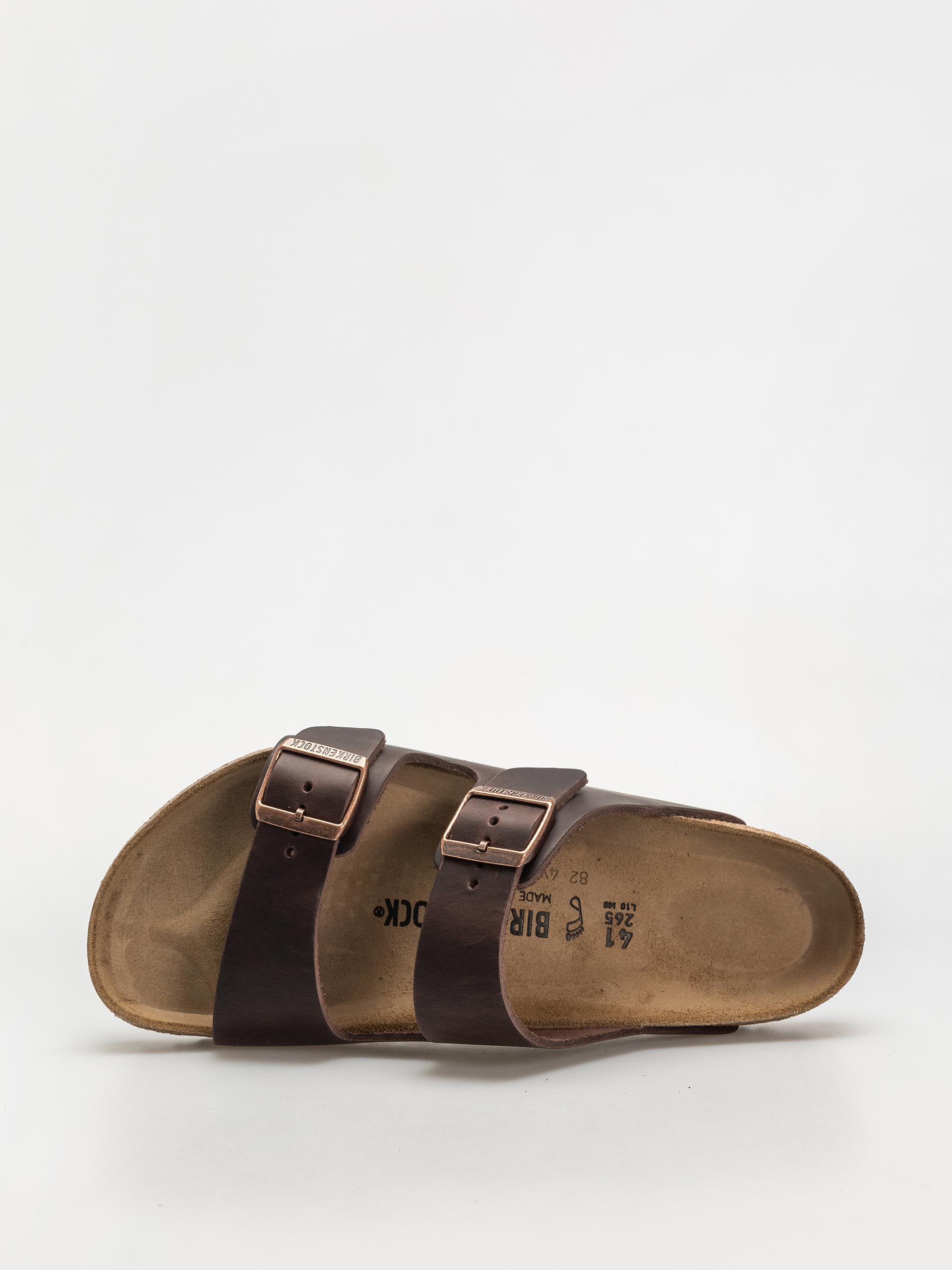 Шльопанці Birkenstock Arizona Oiled Leather Regular - коричневий