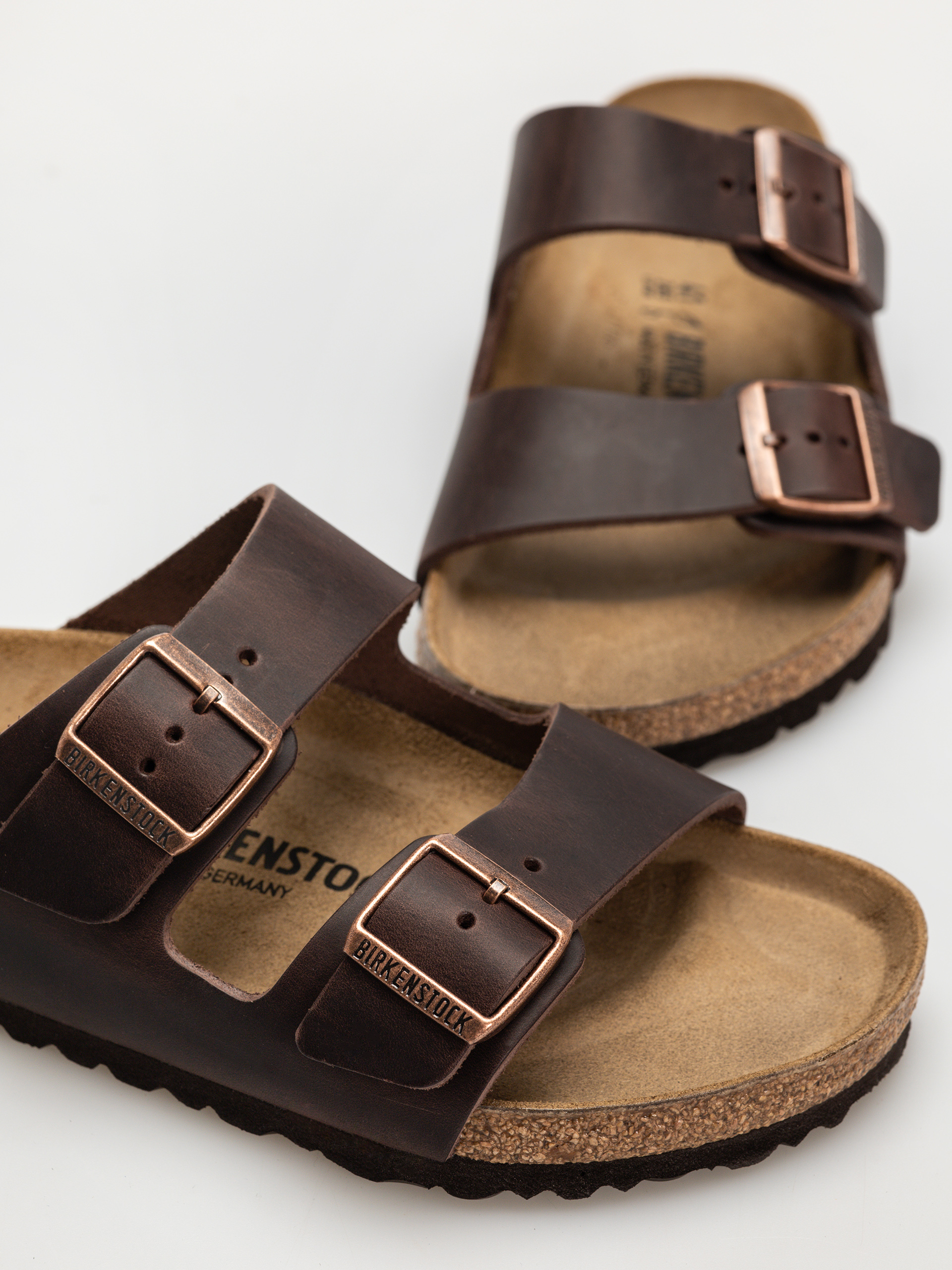 Шльопанці Birkenstock Arizona Oiled Leather Regular (habana)