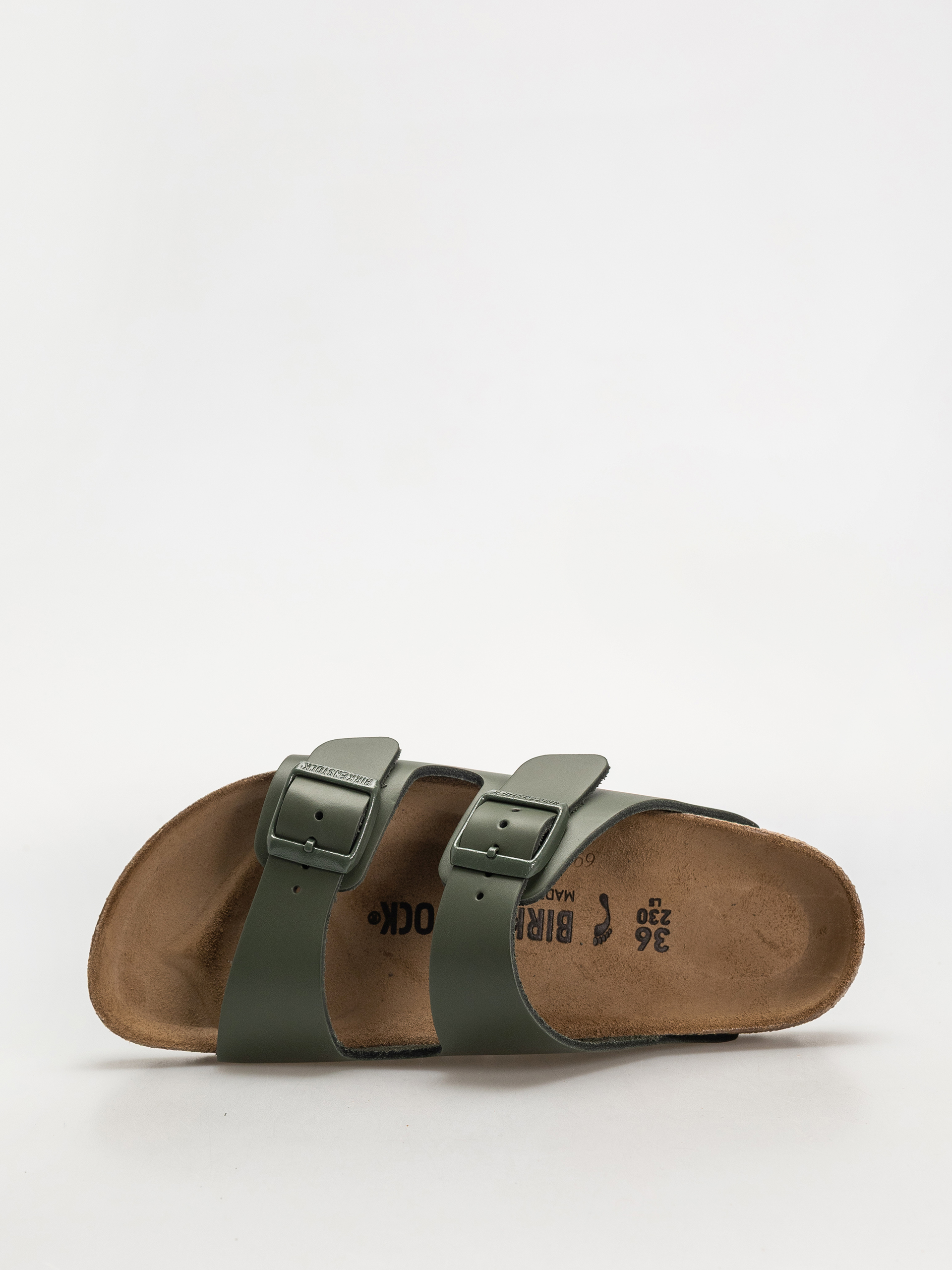 Шльопанці Birkenstock Arizona Natural Leather Narrow Wmn (thyme)