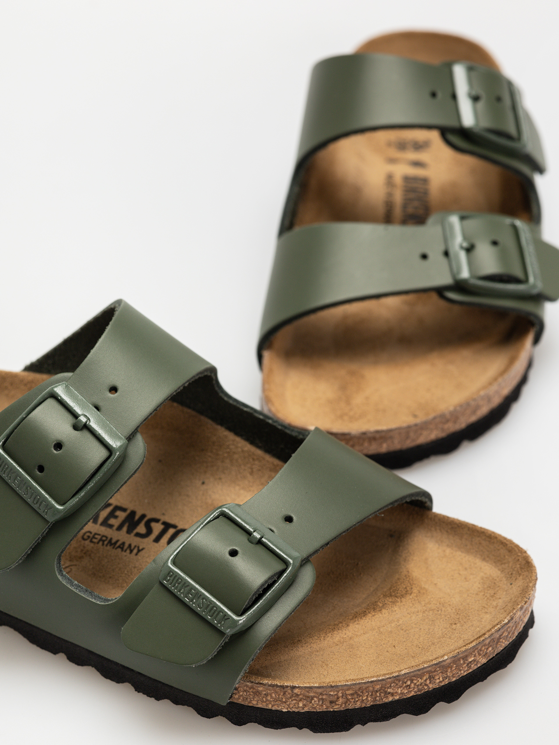Шльопанці Birkenstock Arizona Natural Leather Narrow Wmn (thyme)
