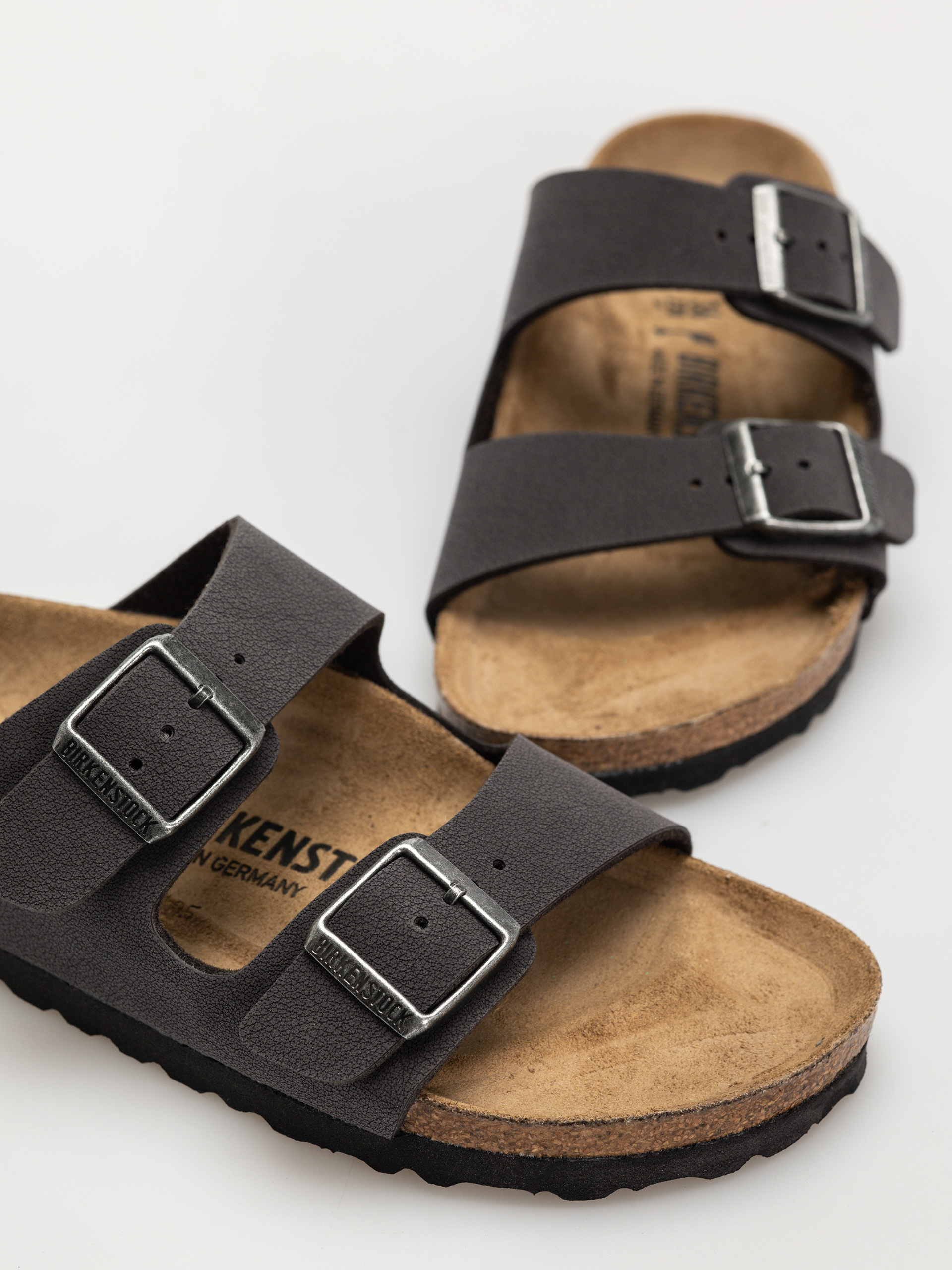 Шльопанці Birkenstock Arizona Birkibuc Narrow Wmn (velvet gray)