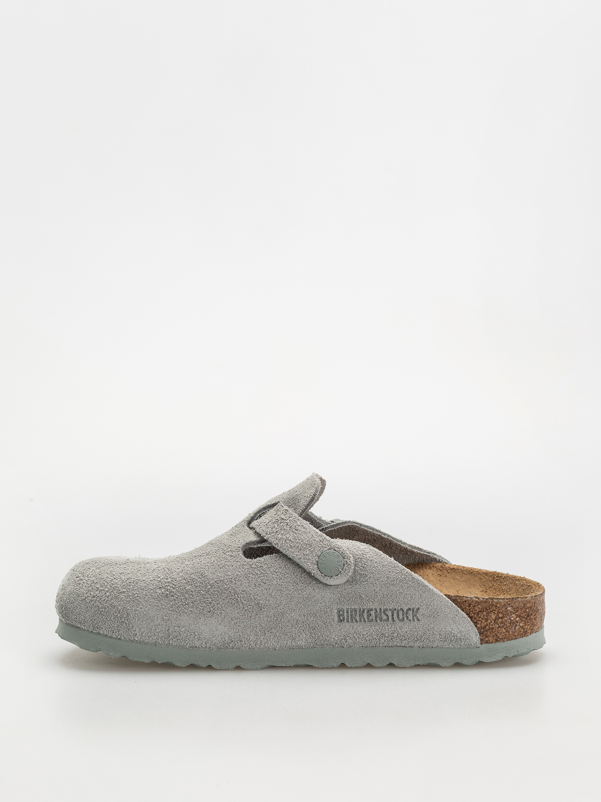 Шльопанці Birkenstock Boston Suede Leather Narrow Wmn (pure sage)