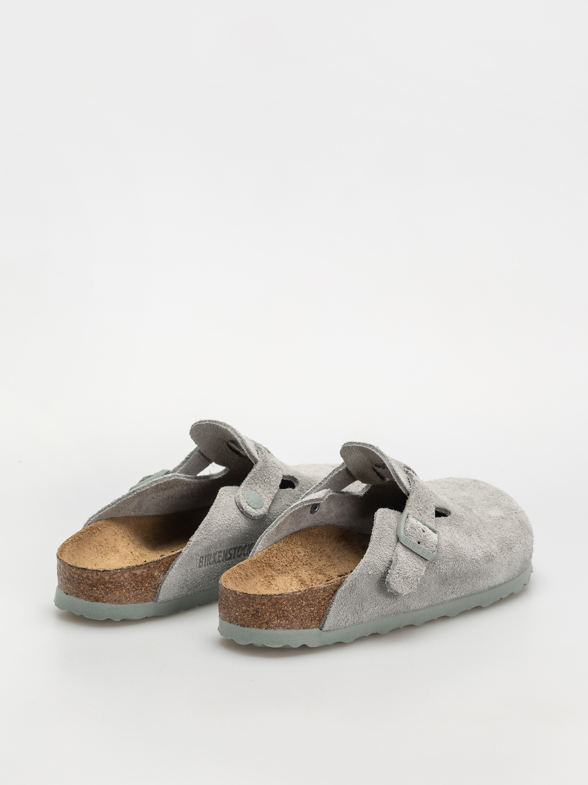 Шльопанці Birkenstock Boston Suede Leather Narrow Wmn (pure sage)