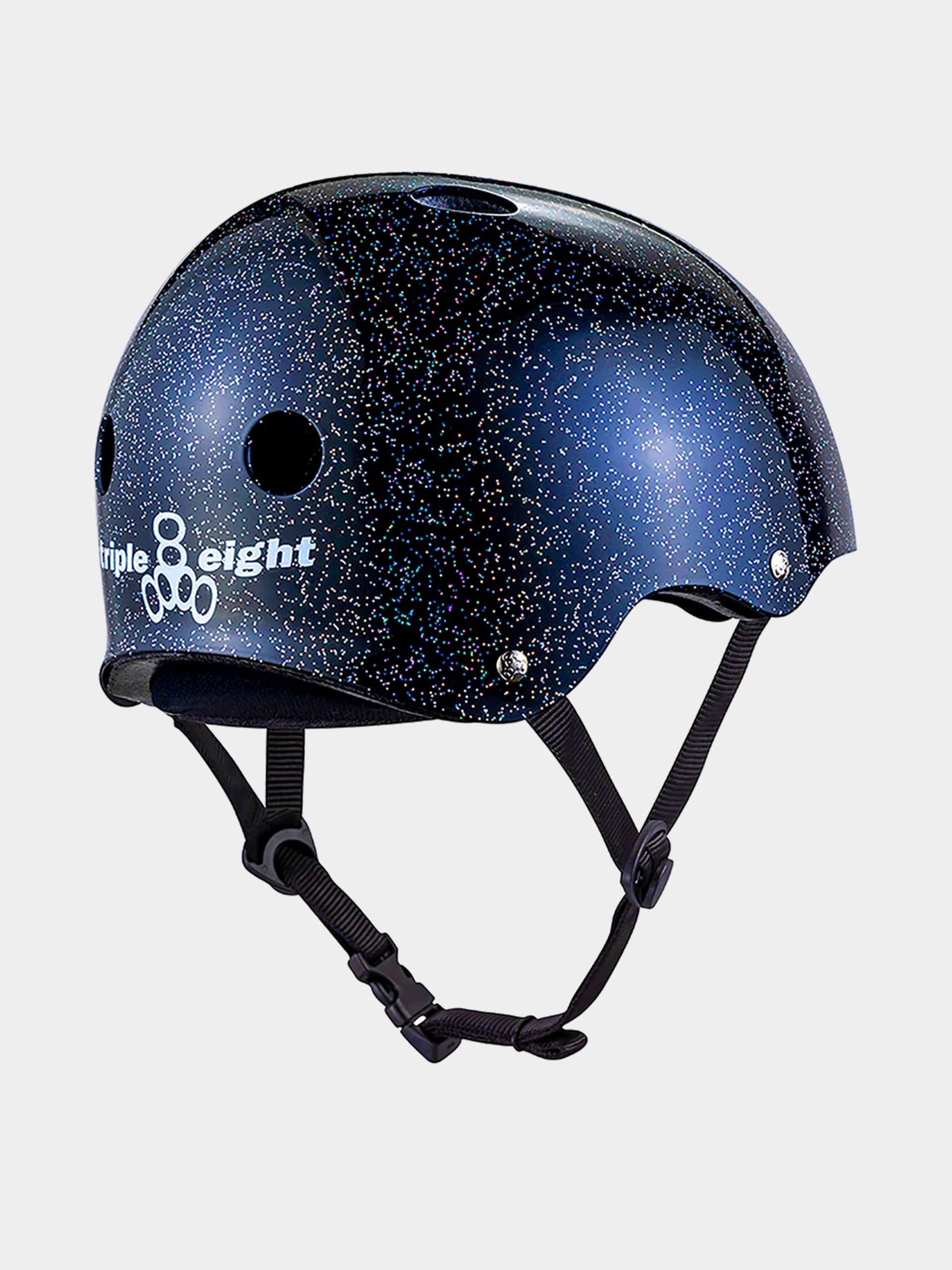u0428u043eu043bu043eu043c Triple Eight Deep Cover Helmet (black glitter)
