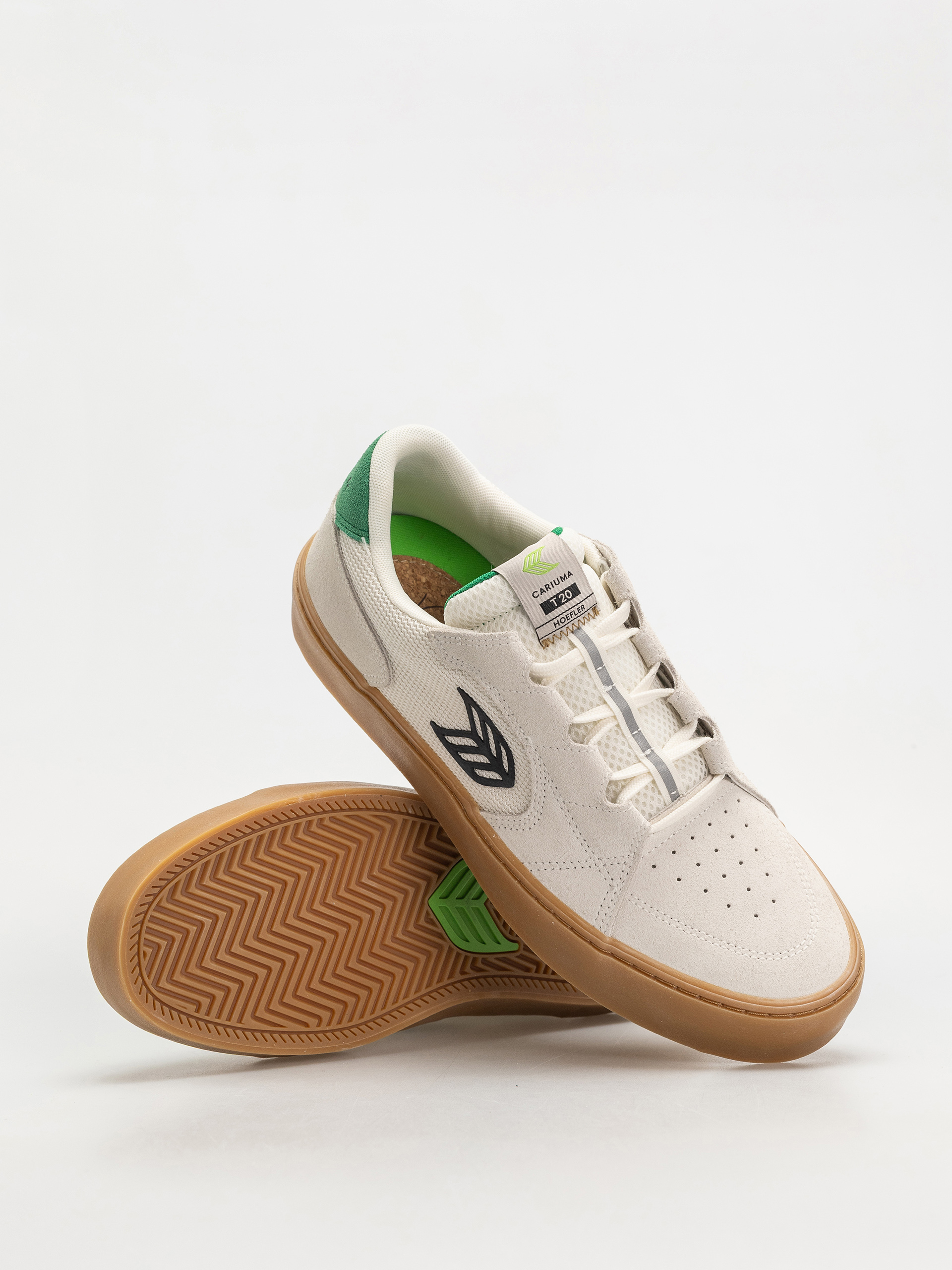 Взуття Cariuma T20 Pro (gum smoke white suede and mesh black logo green)